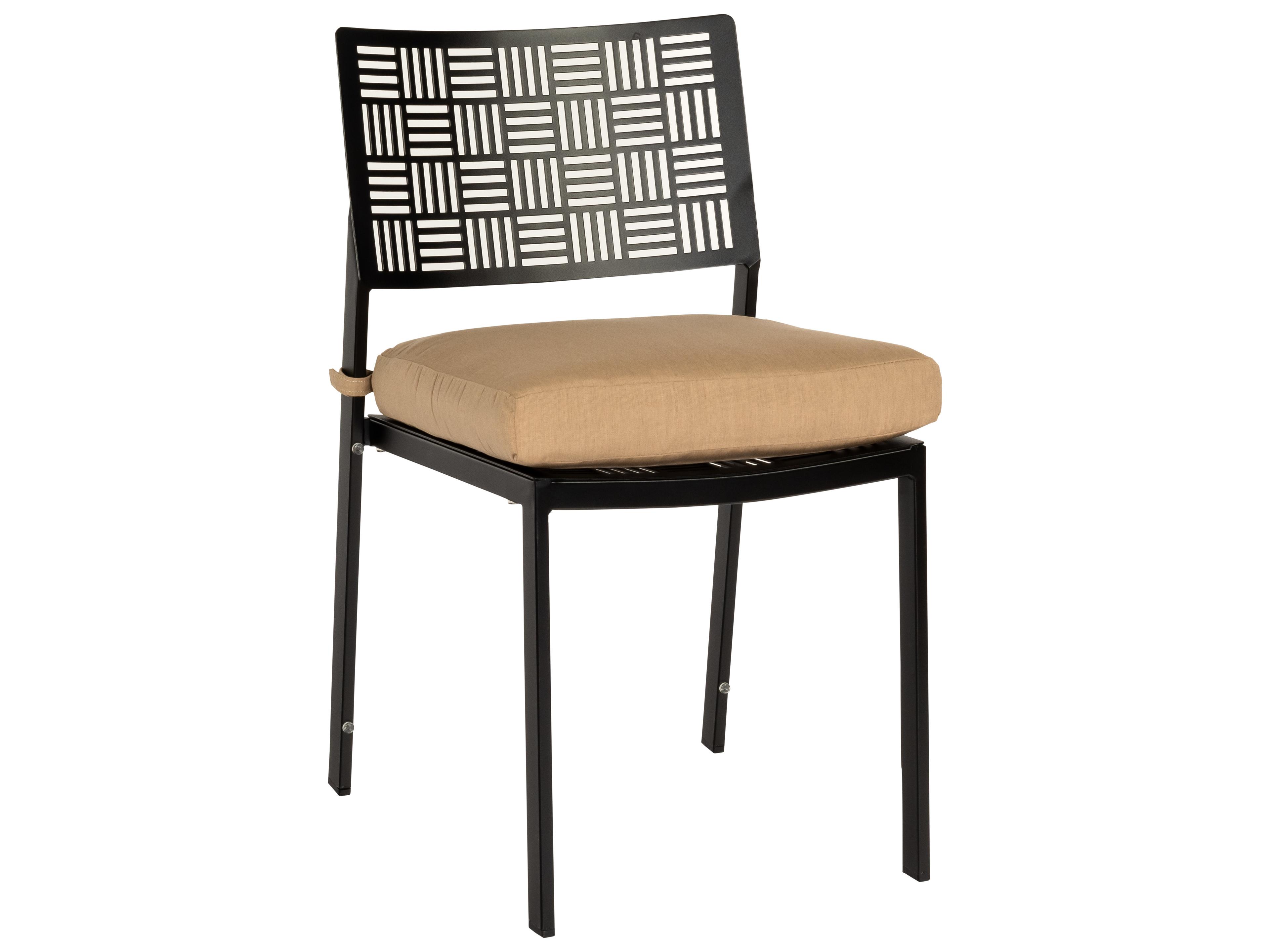 Woodard New Century Wrought Iron Stackable Patio Dining Side Chair