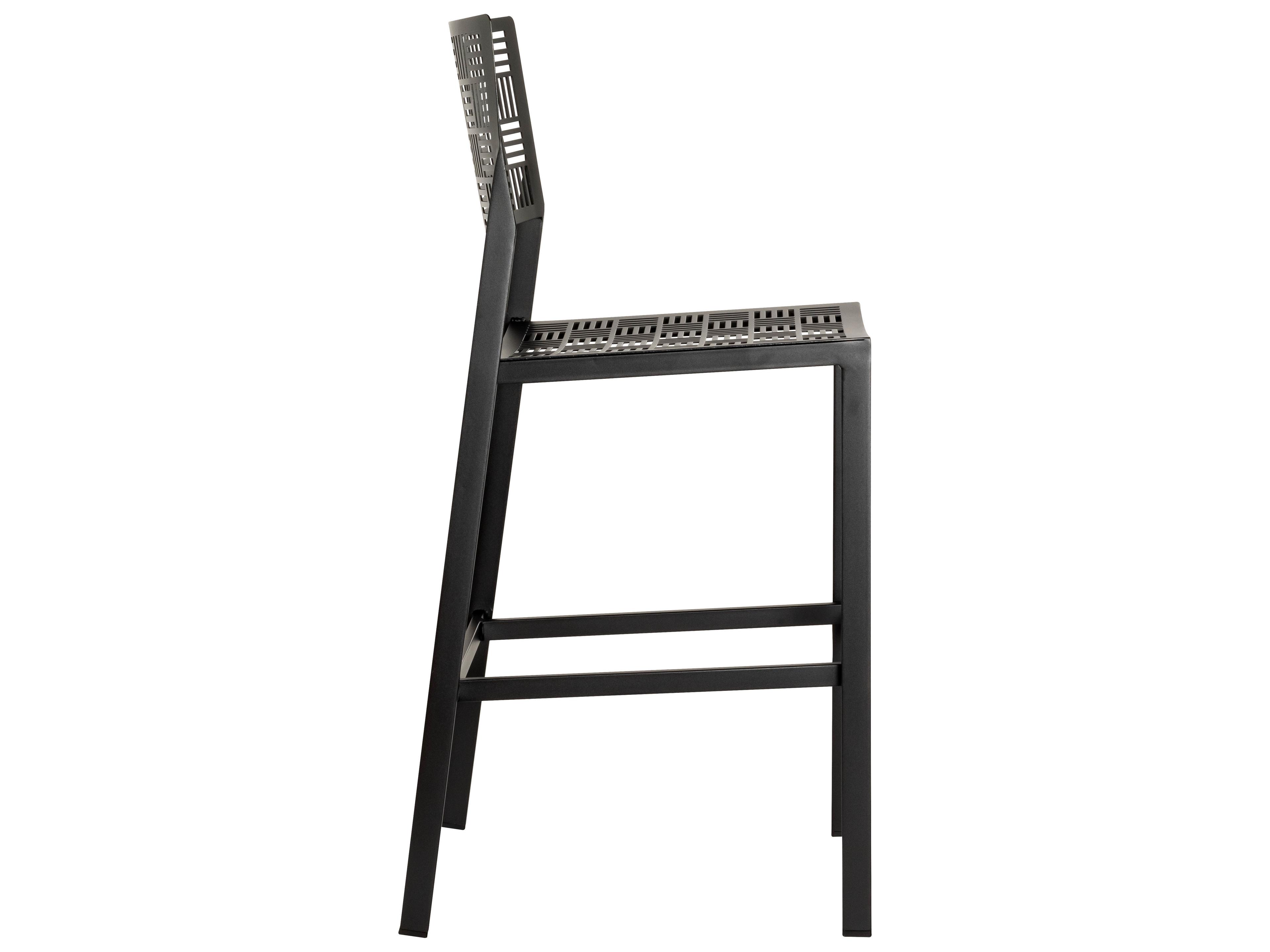 Woodard New Century Wrought Iron Outdoor Bar Stool
