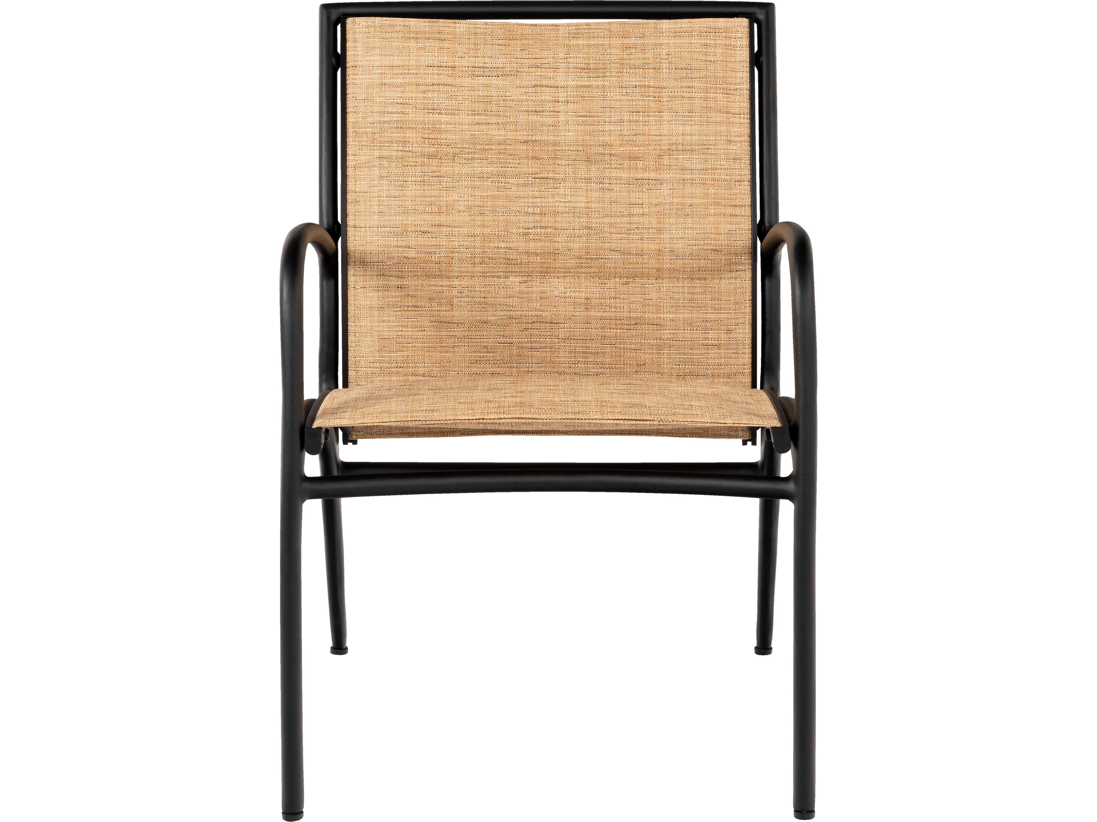 Woodard Orion Padded Sling Aluminum Outdoor Dining Arm Chair