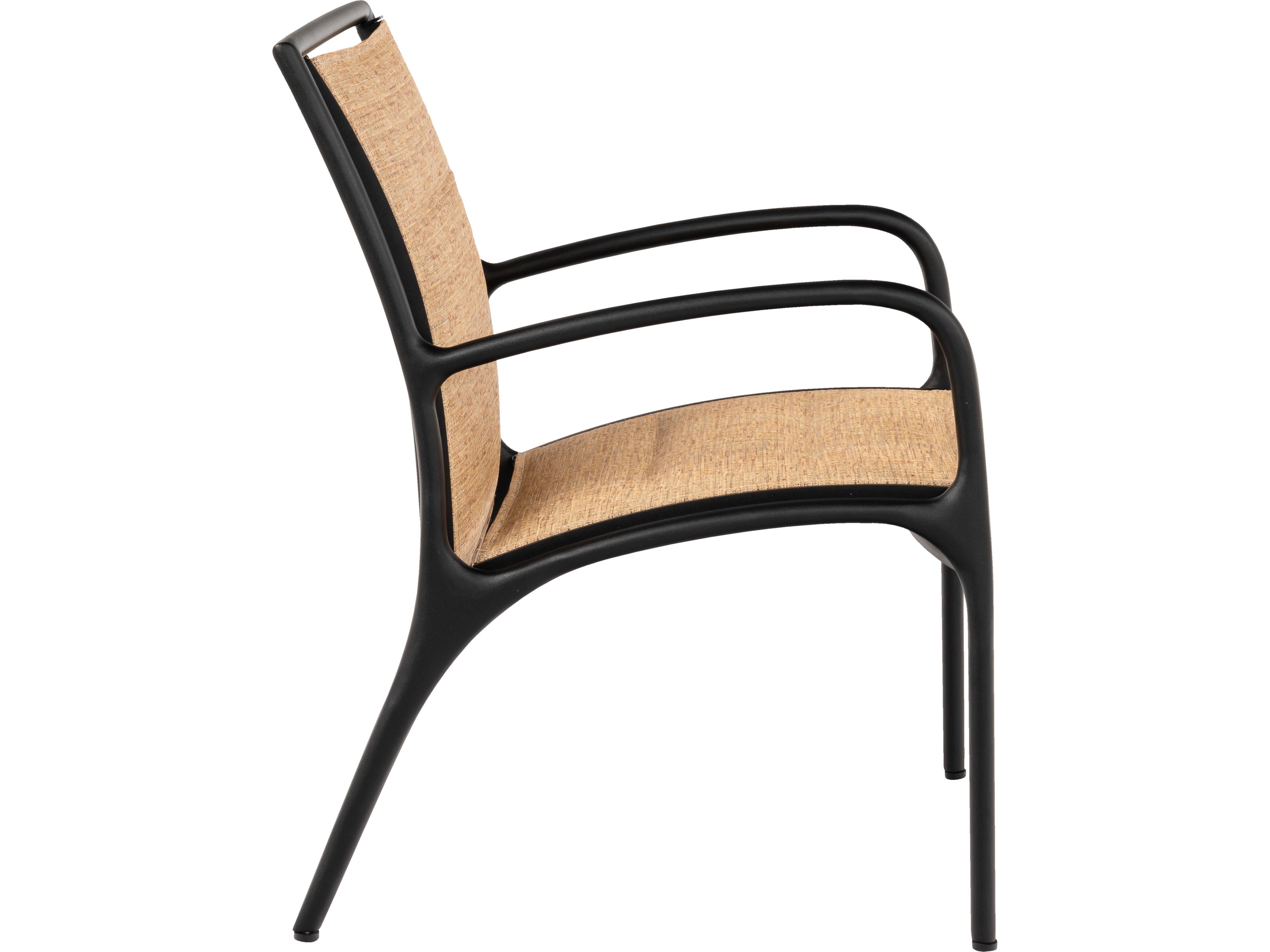 Woodard Orion Padded Sling Aluminum Outdoor Dining Arm Chair