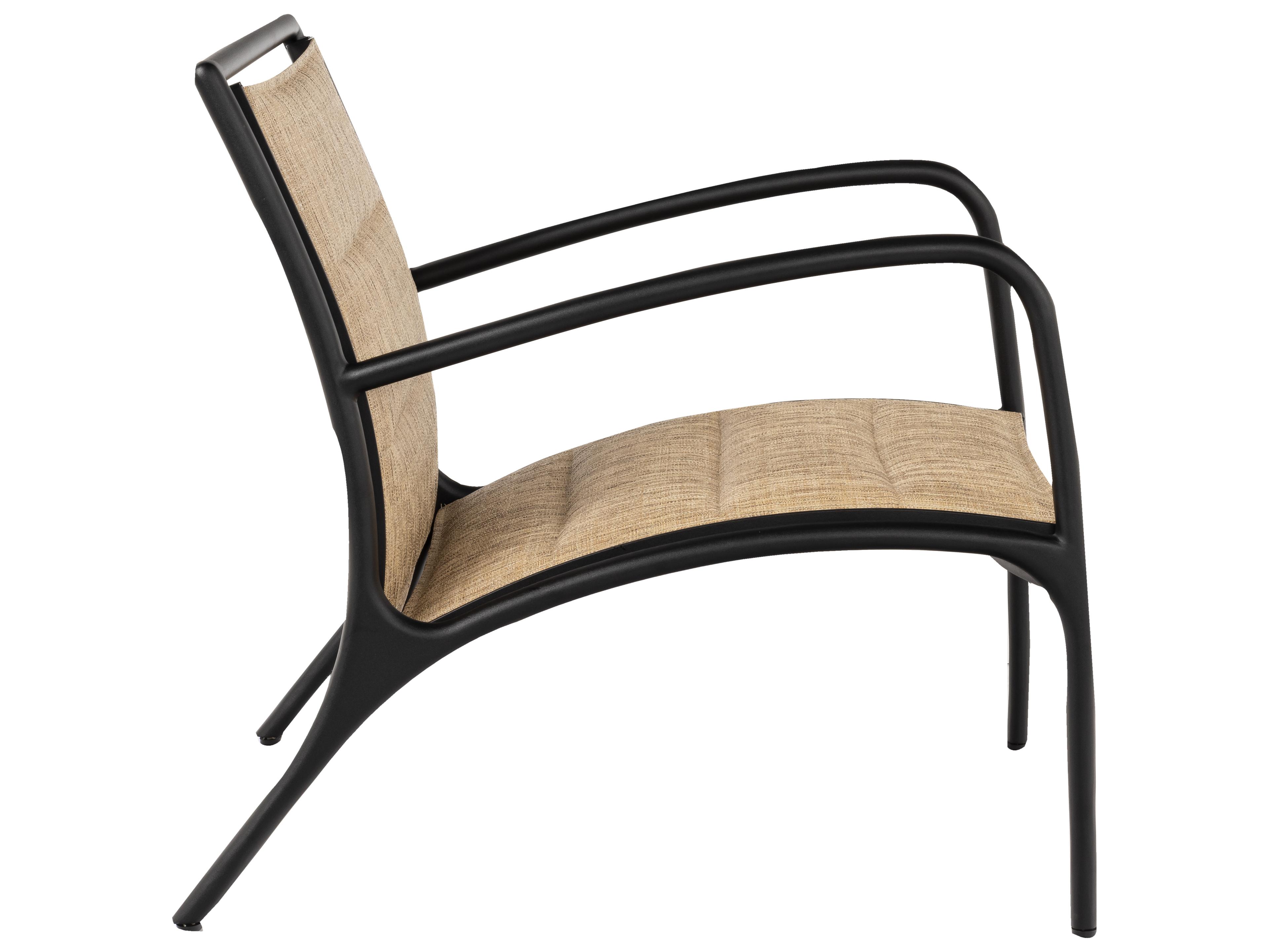 Woodard Orion Padded Sling Aluminum Patio Lounge Chair with Arms