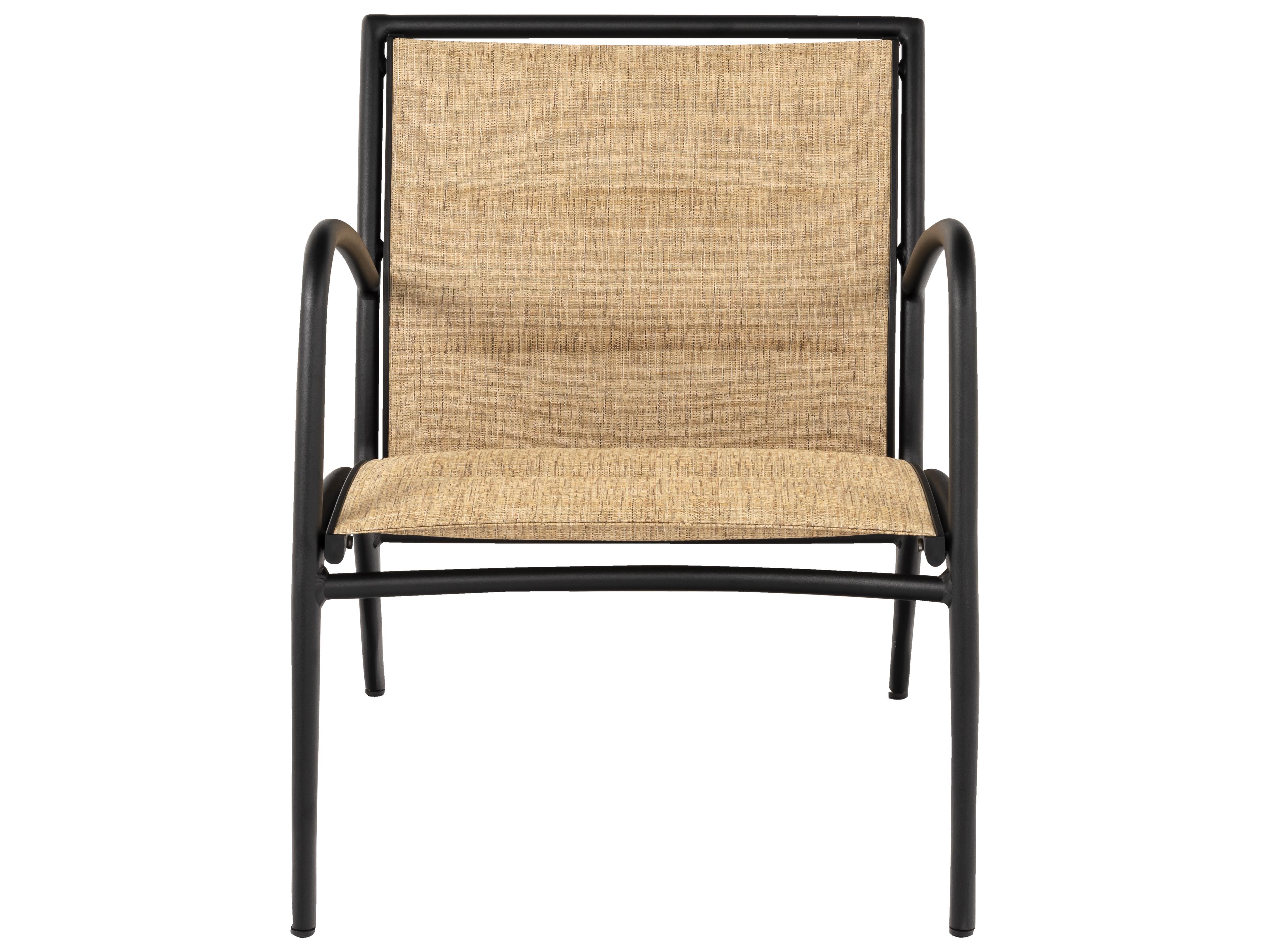 Woodard Orion Padded Sling Aluminum Patio Lounge Chair with Arms