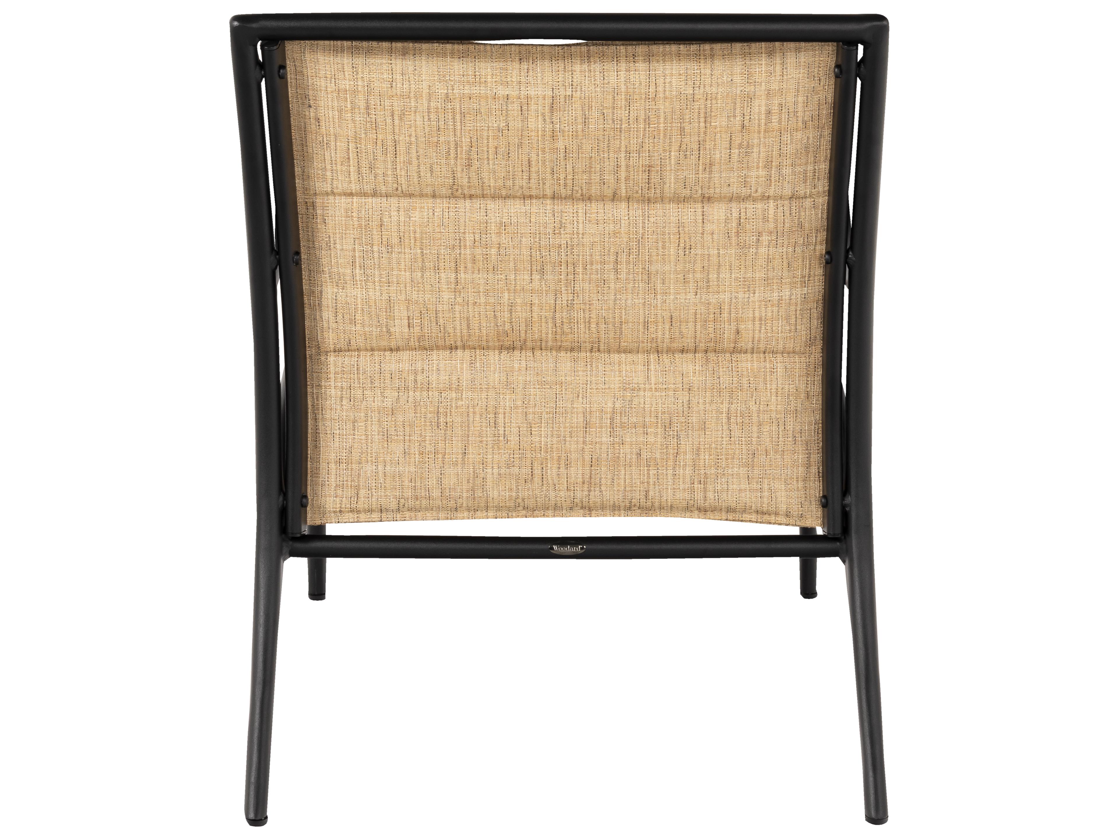 Woodard Orion Padded Sling Aluminum Patio Lounge Chair with Arms