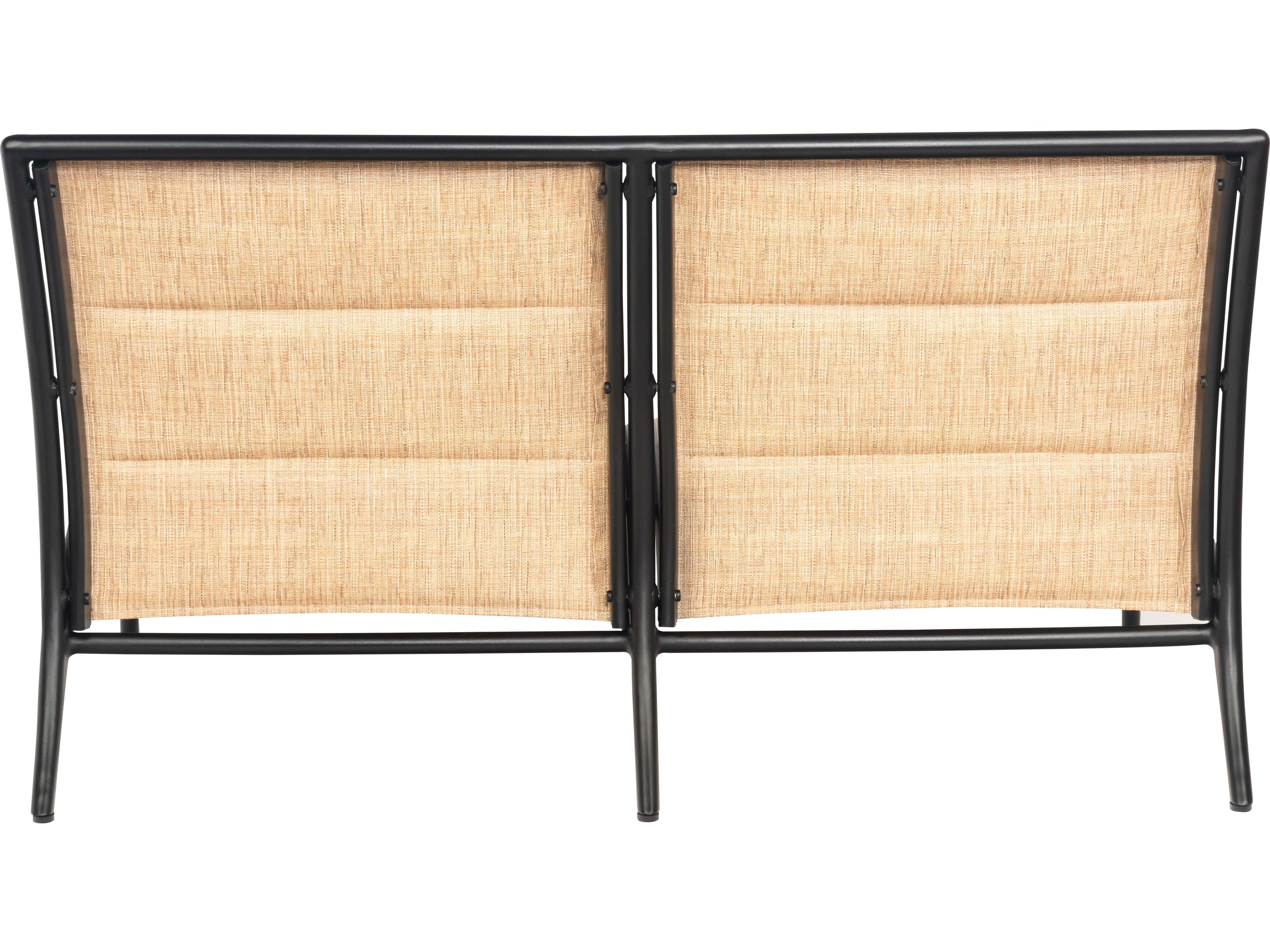 Woodard Orion Padded Sling Aluminum Modular Outdoor Patio Loveseat