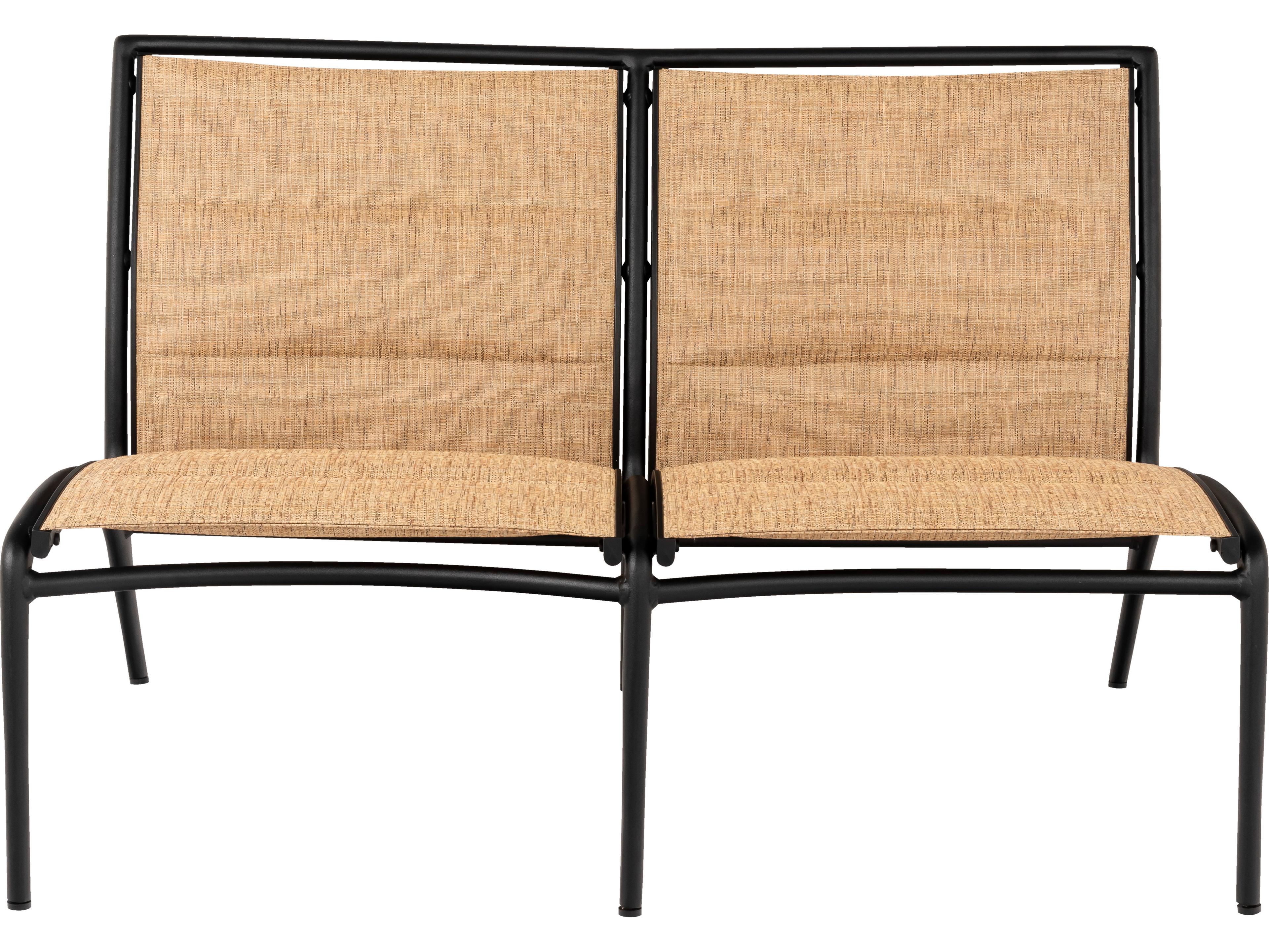 Woodard Orion Padded Sling Aluminum Modular Patio Loveseat