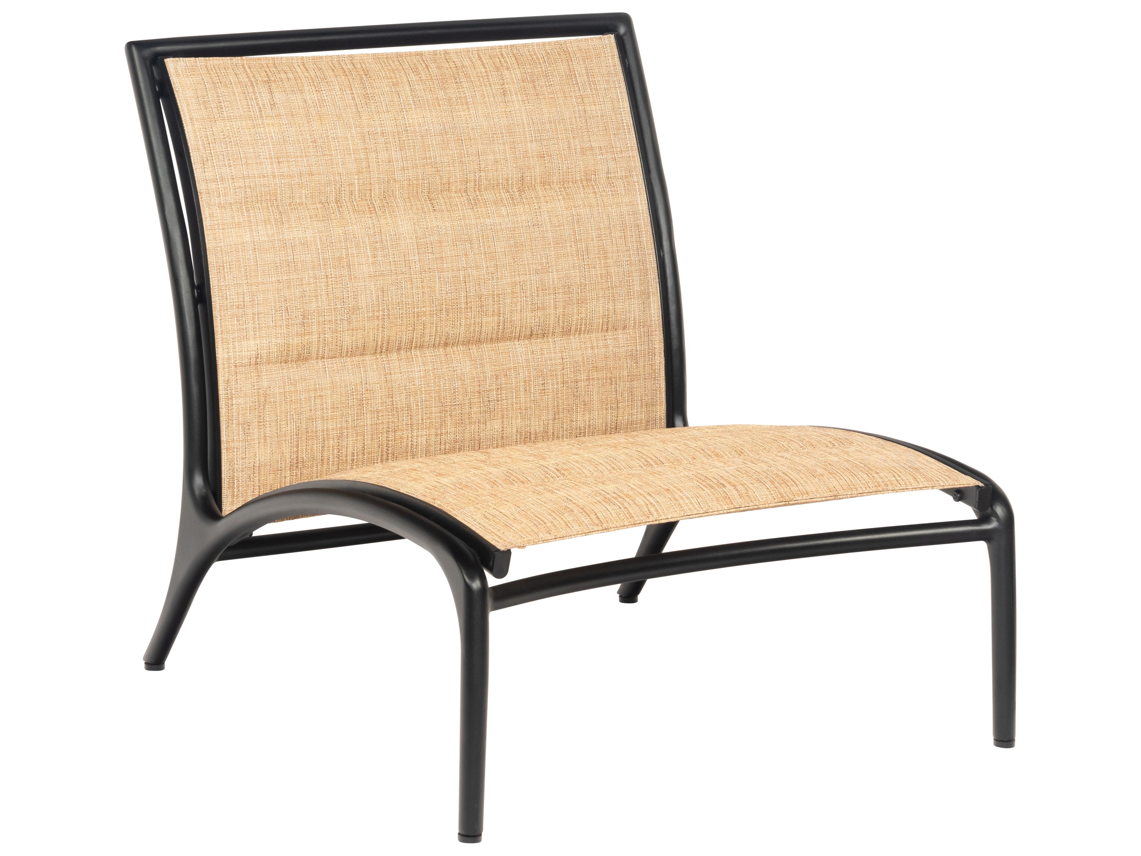Woodard Orion Padded Sling Aluminum Modular Outdoor Lounge Chair