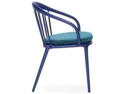 Woodard Windsor Cast Aluminum Stackable Patio Dining Arm Chair with Optional Seat Cushion