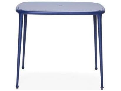 Woodard Windsor Cast Aluminum Square Outdoor Patio Dining Table with Umbrella Hole