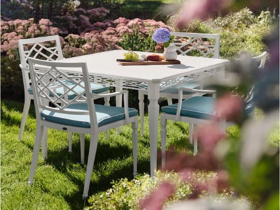 Woodard Alexa Hampton Tuoro Aluminum Outdoor Dining Set