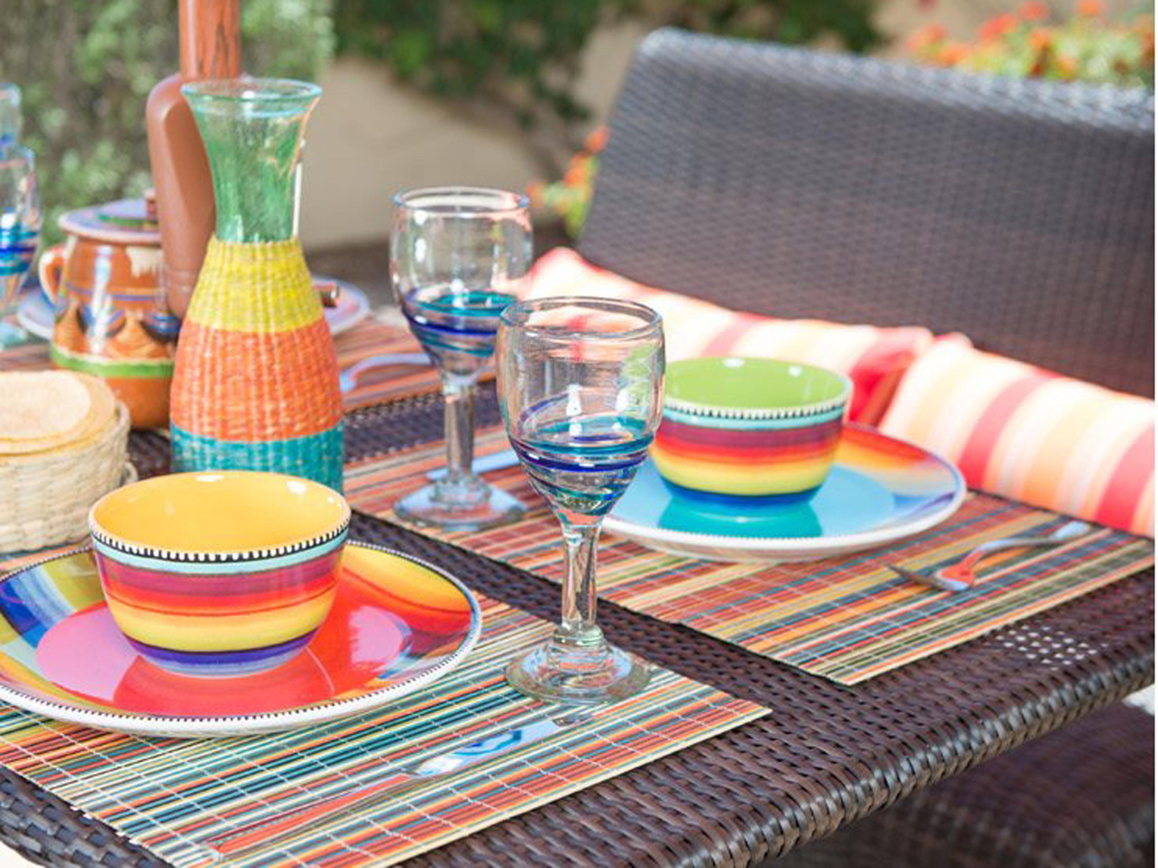 Woodard Whitecraft All Weather Wicker Banquette Outdoor Patio Dining Set