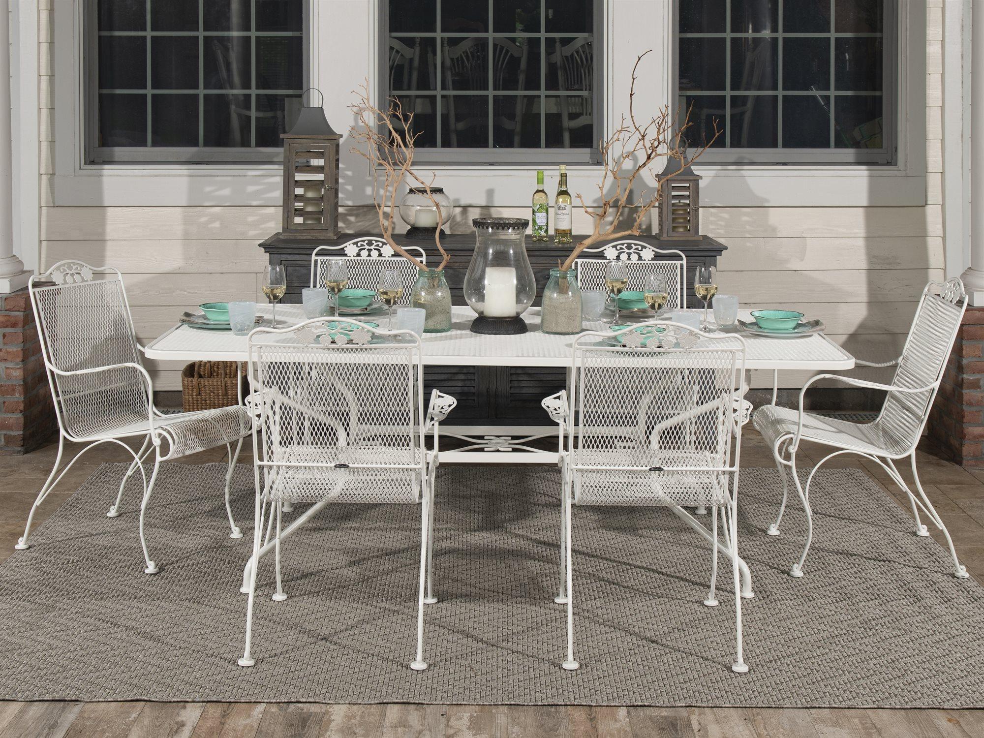 Woodard Briarwood Wrought Iron Outdoor Dining Set