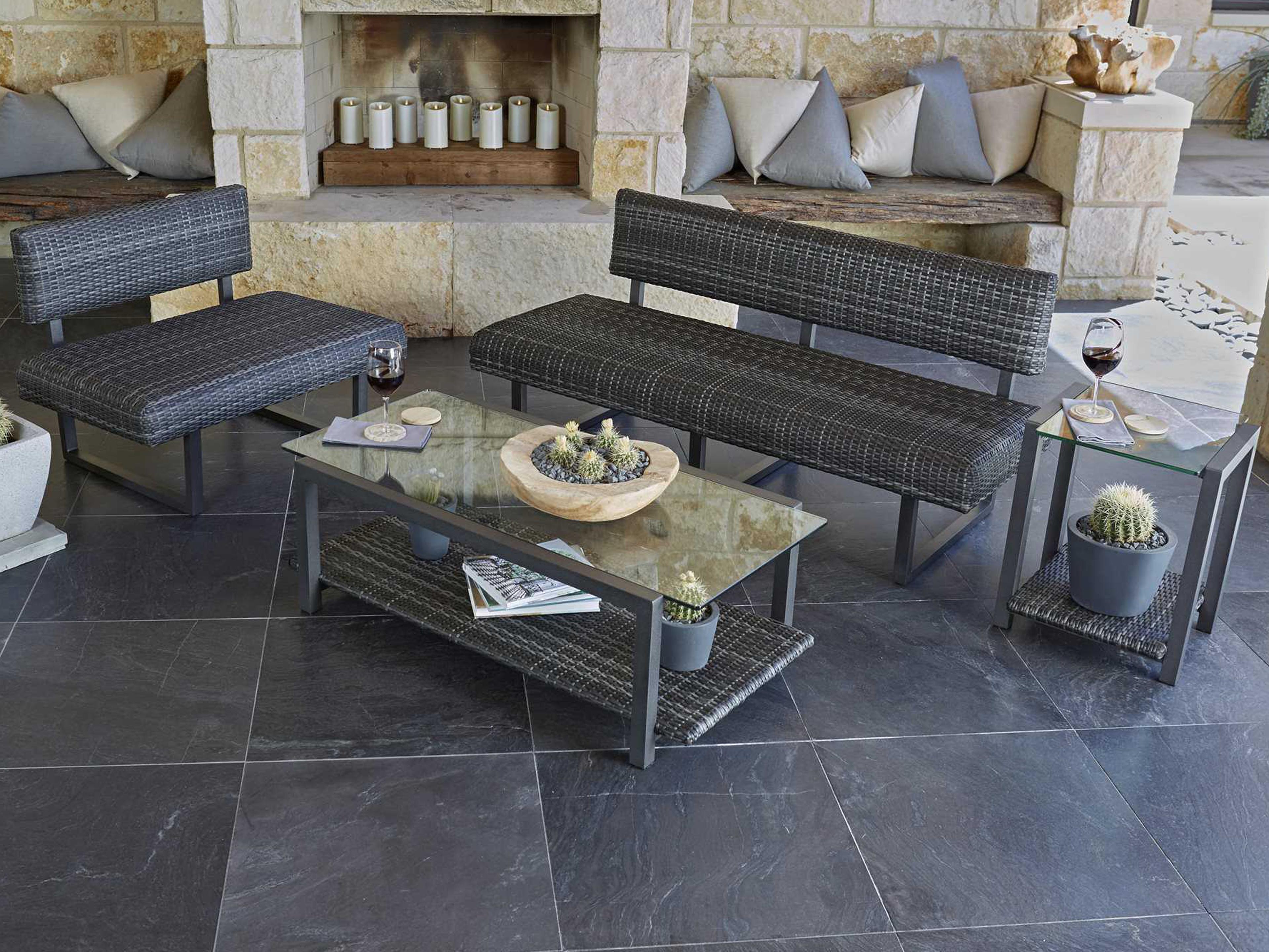 Woodard Harper Wicker Outdoor Patio Lounge Set