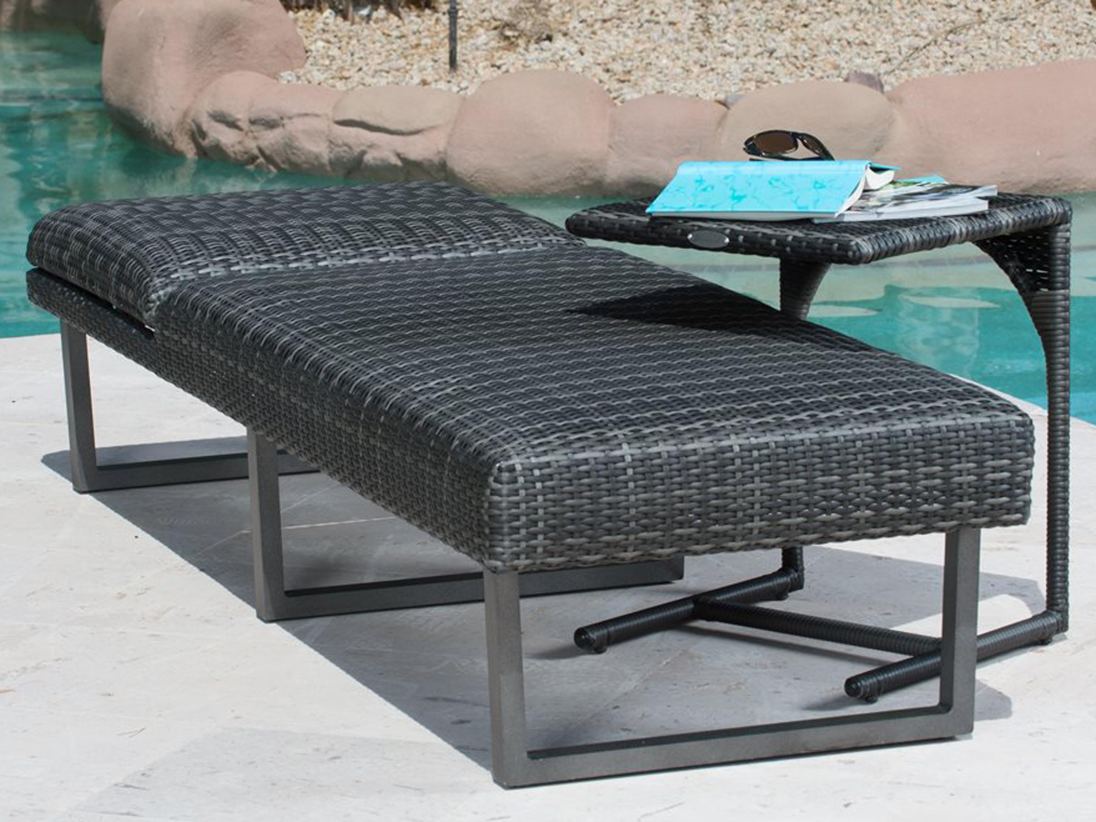Woodard Harper Wicker Charcoal Gray Patio Lounge Set