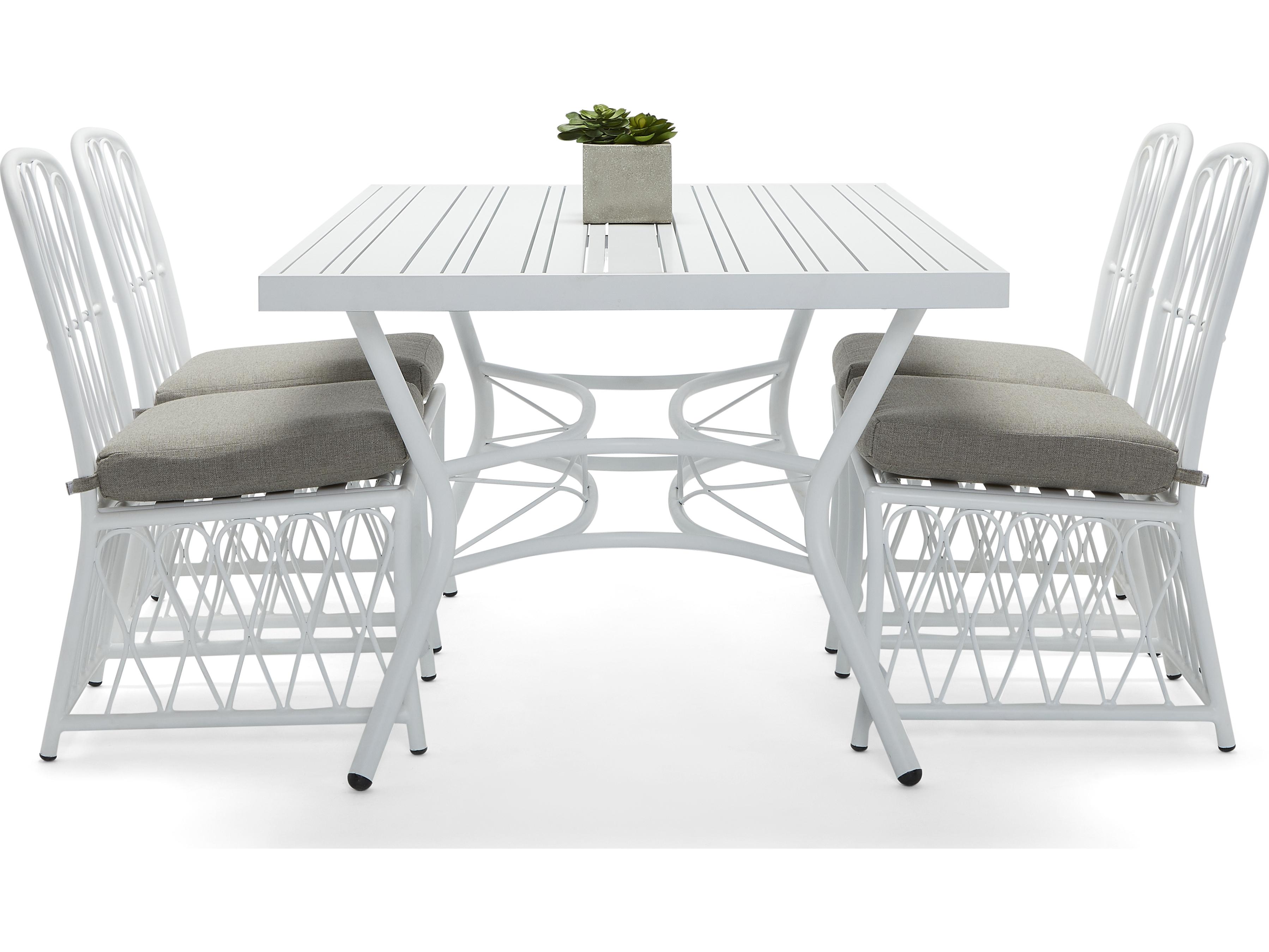 Woodard Cane Aluminum Outdoor Patio Dining Set
