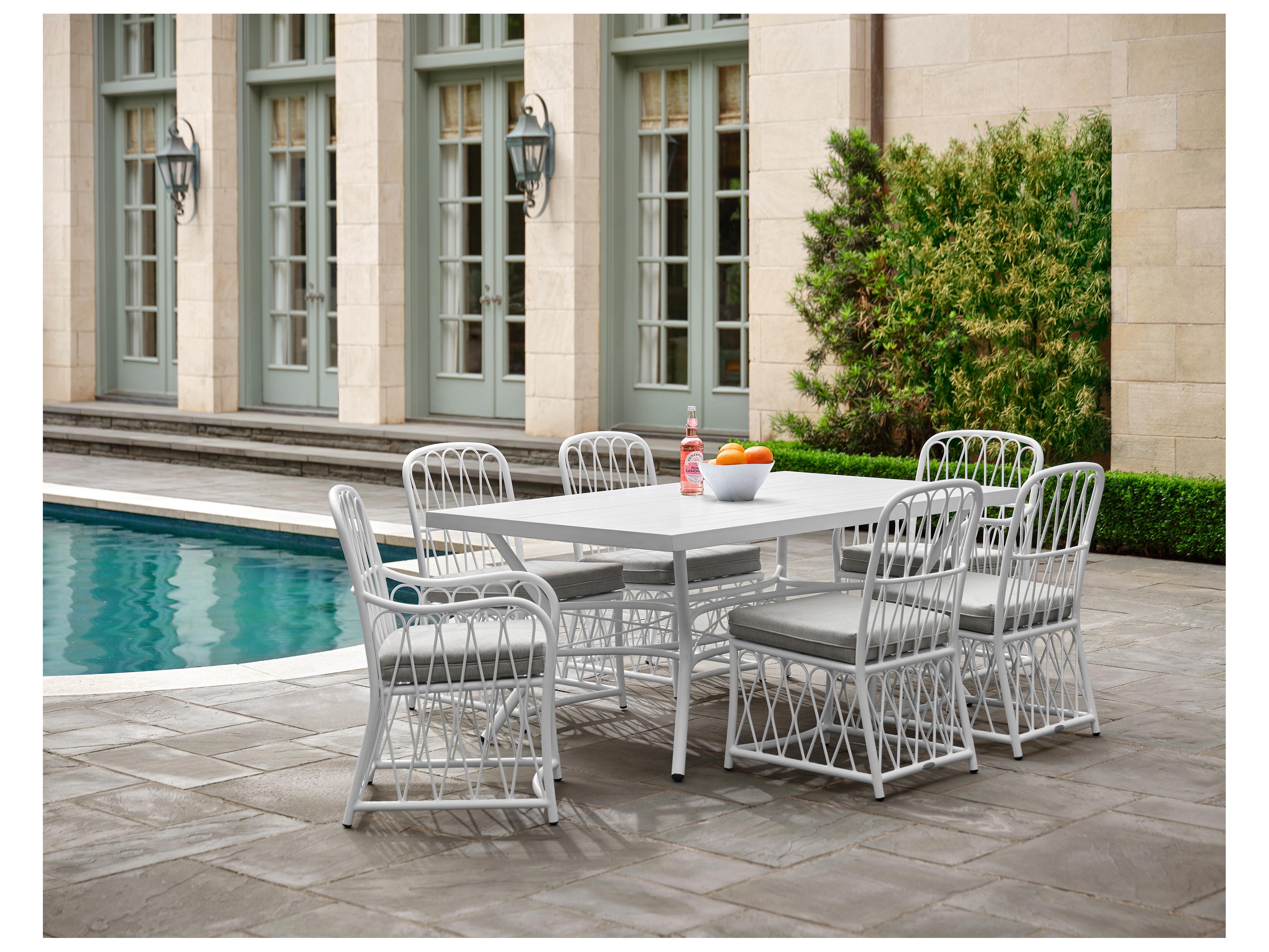 Woodard Cane Aluminum Outdoor Dining Set