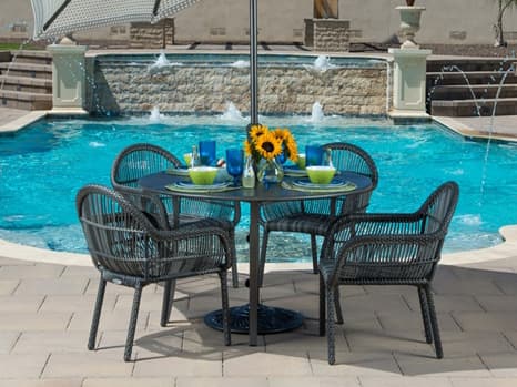 Woodard Cape Wicker Outdoor Patio Dining Set