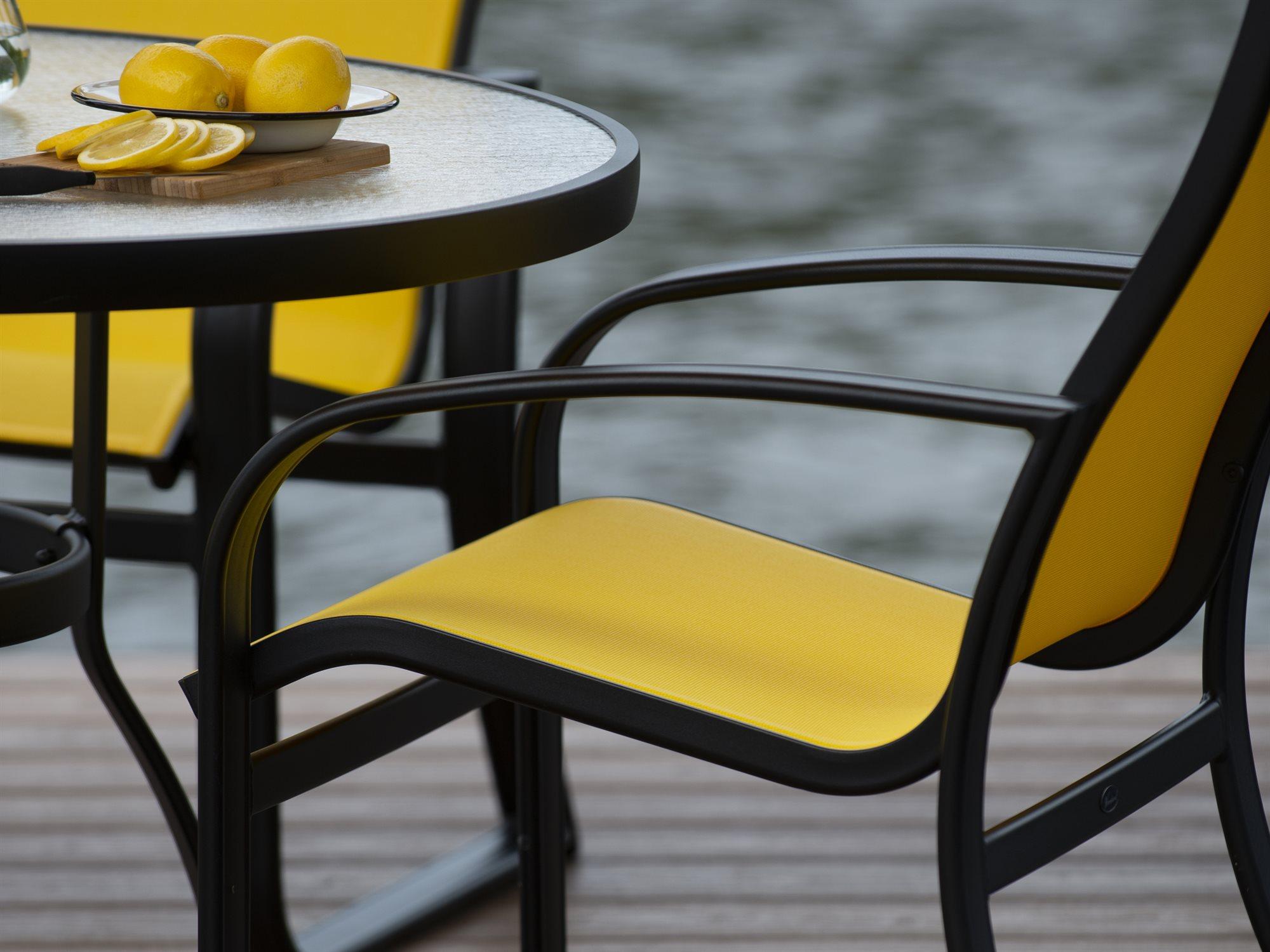 Woodard Cayman Isle Sling Aluminum Outdoor Patio Dining Set