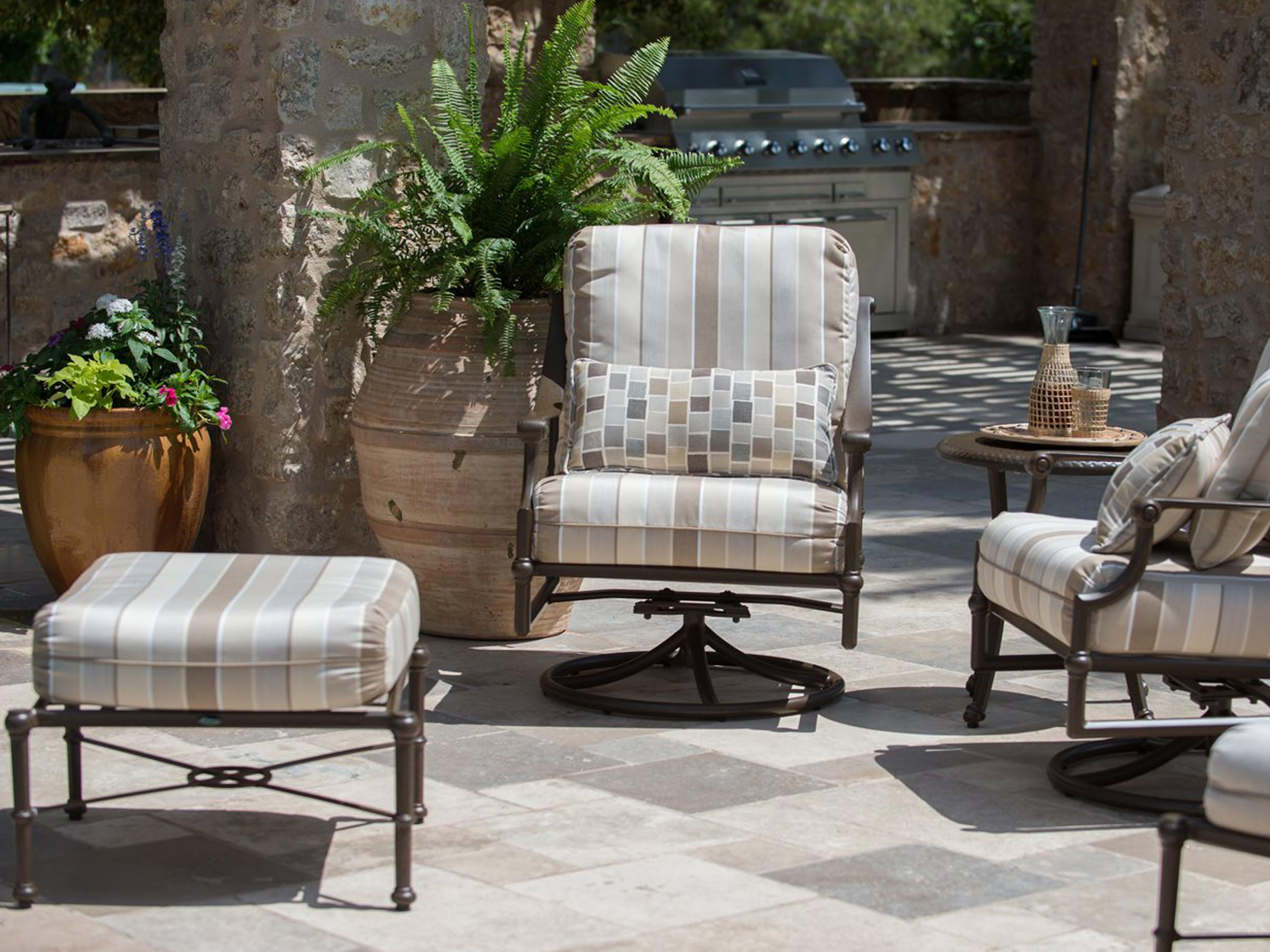 Woodard Delphi Cushion Cast Aluminum Outdoor Patio Lounge Set