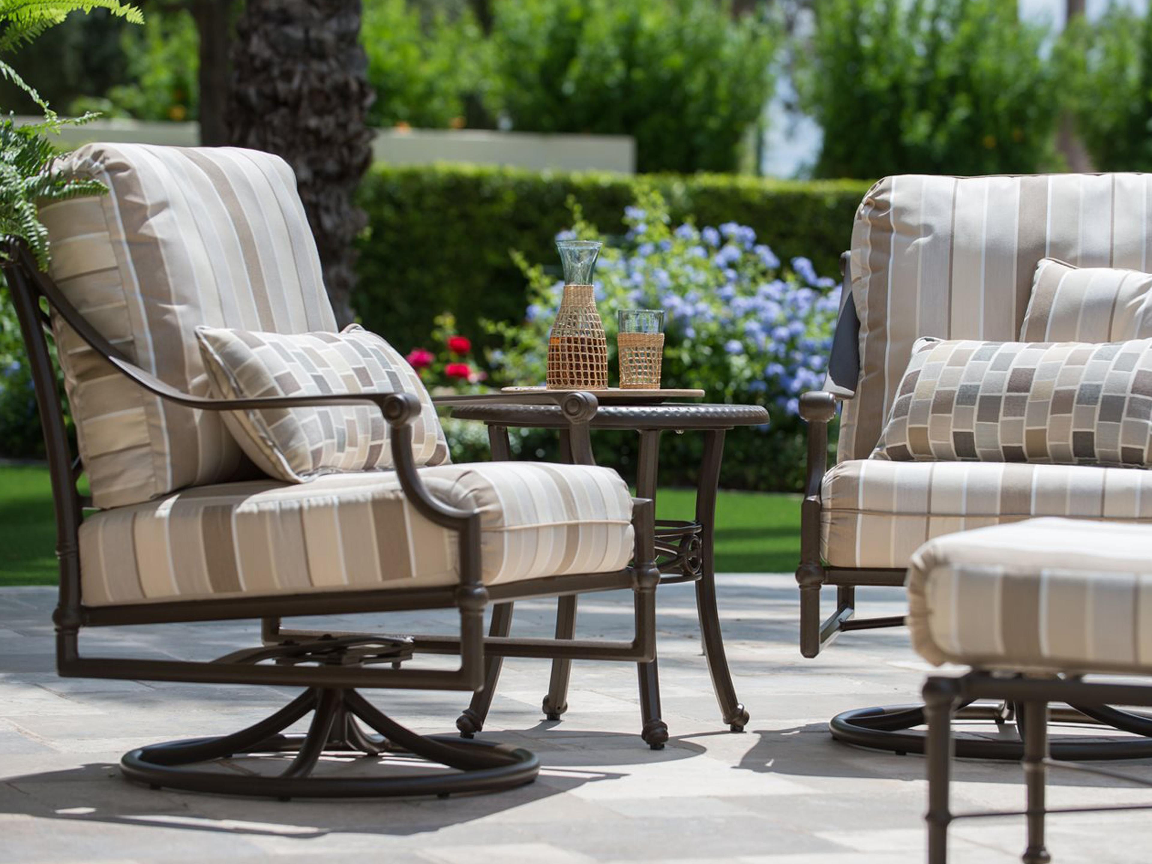 Woodard Delphi Cushion Cast Aluminum Outdoor Patio Lounge Set