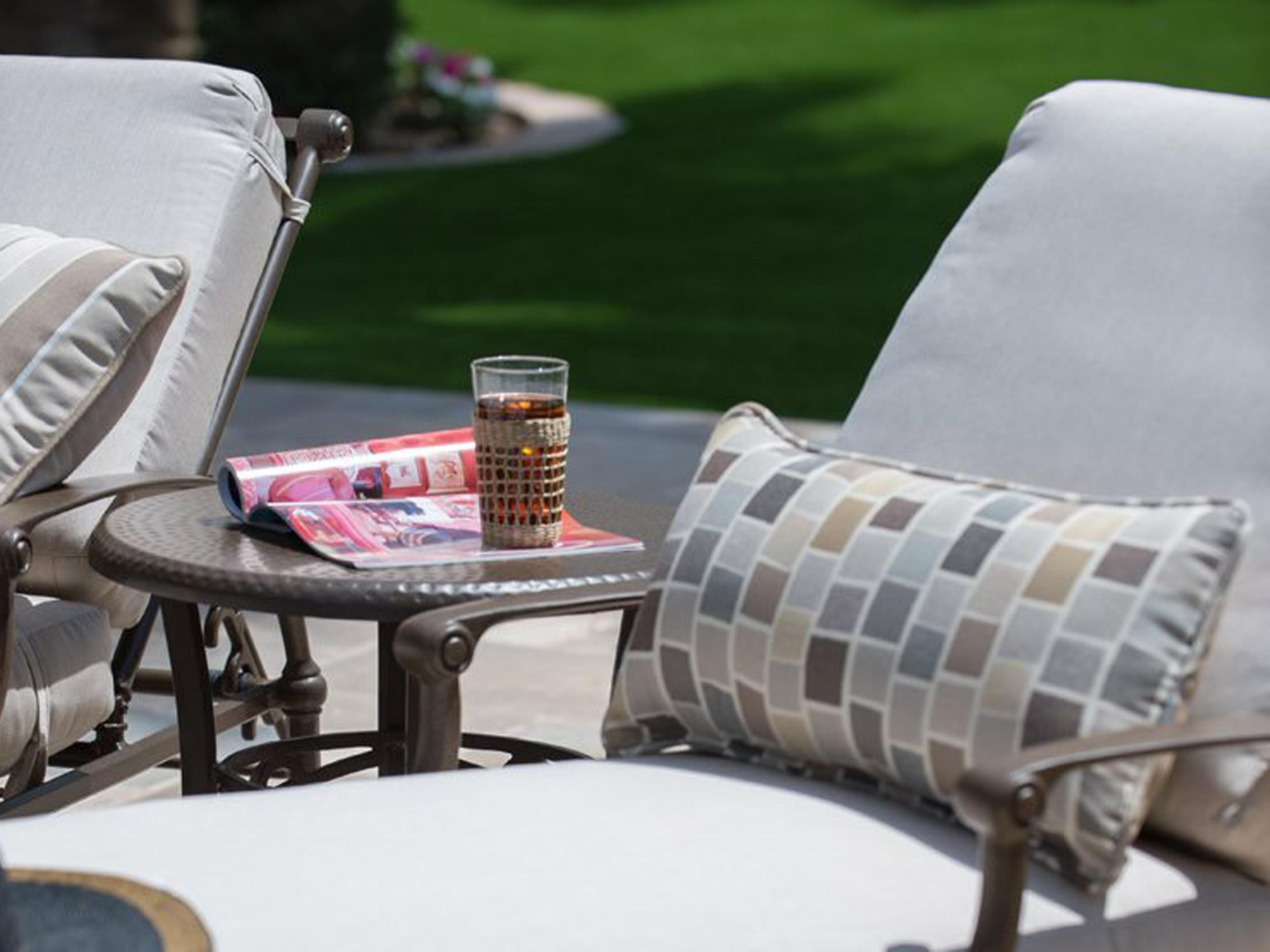 Woodard Delphi Cushion Cast Aluminum Patio Lounge Set