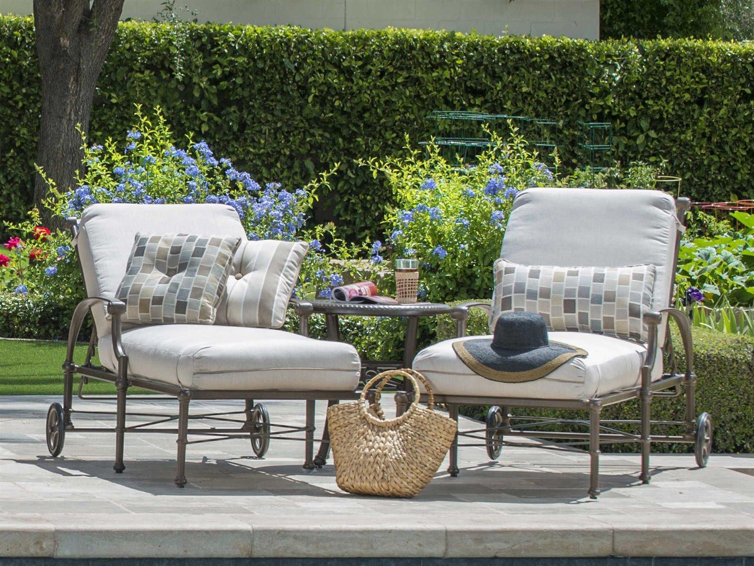 Woodard Delphi Cushion Cast Aluminum Outdoor Lounge Set