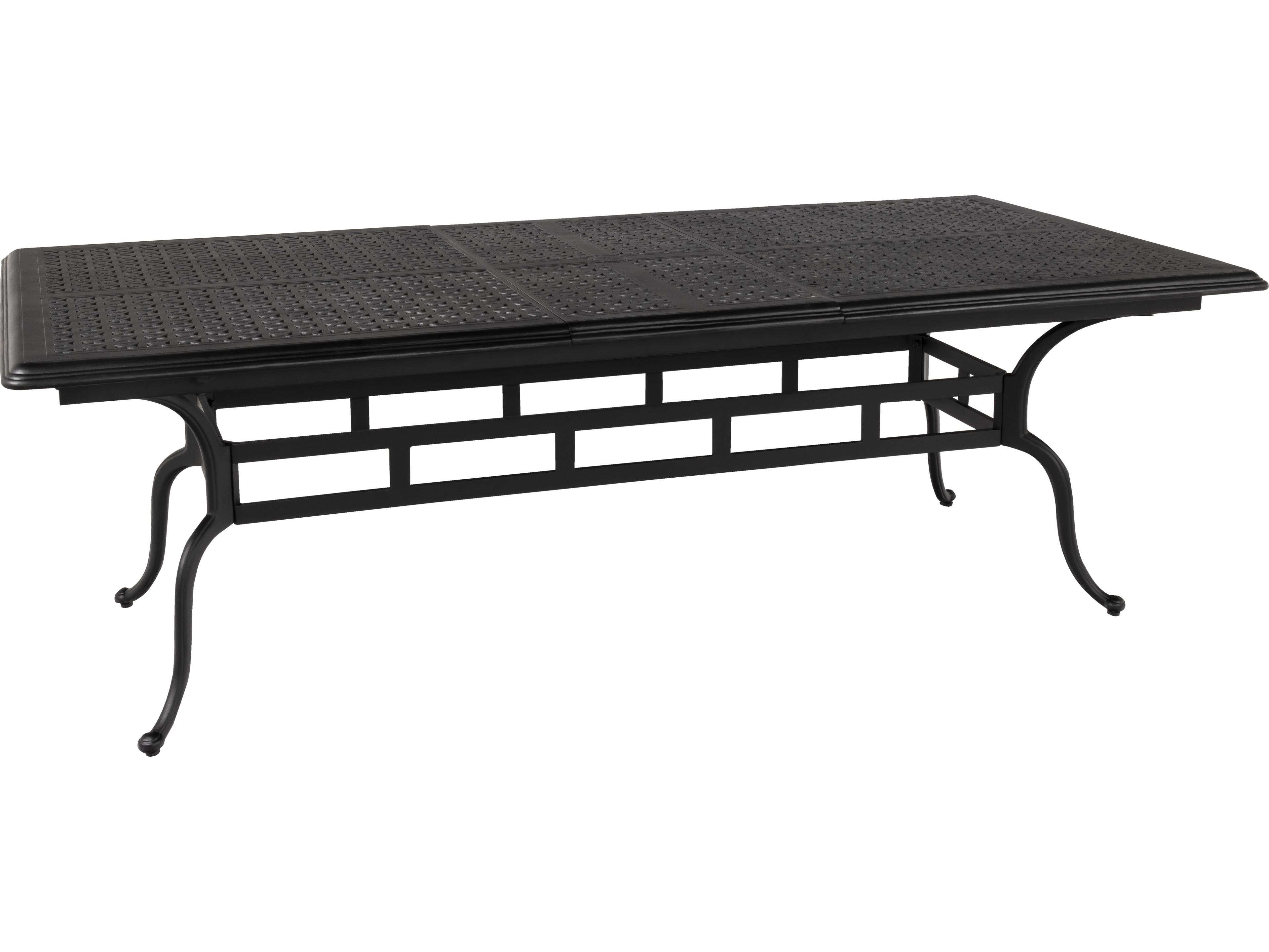 Woodard Aluminum Hampton Rectangular Extendable Patio Dining Table