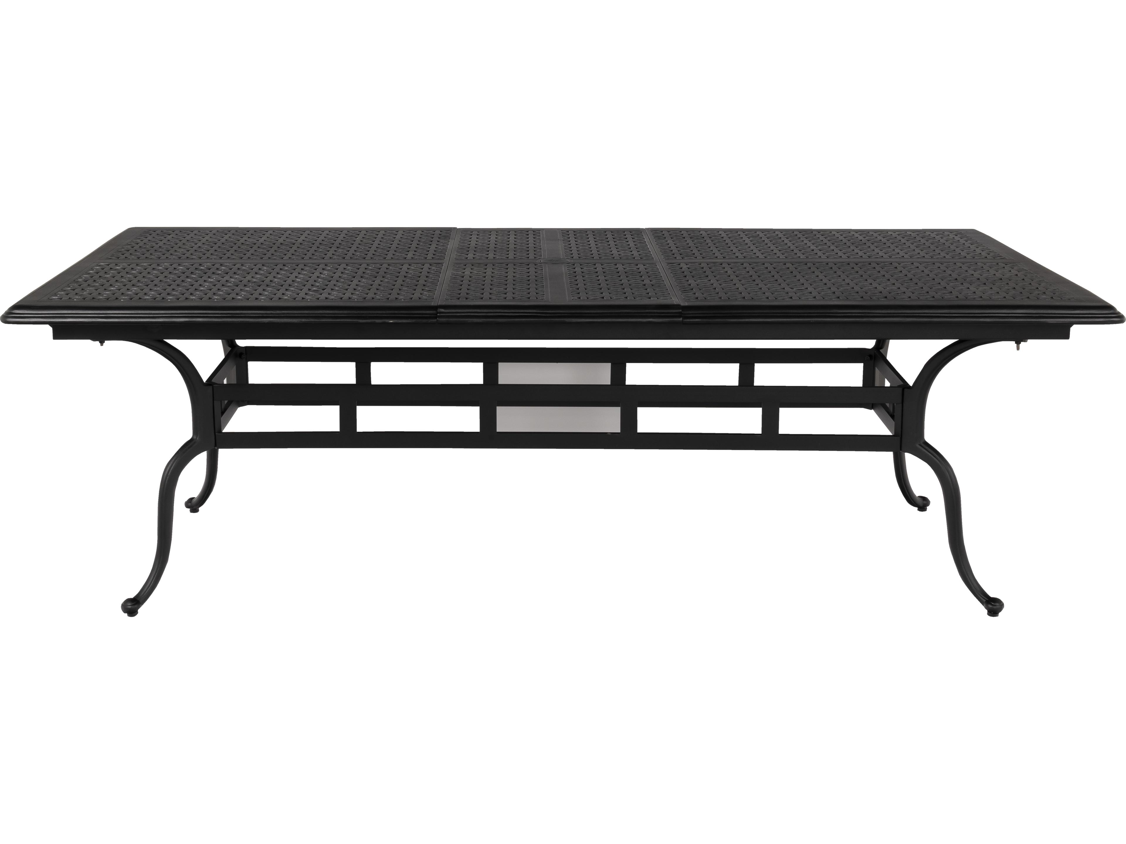 Woodard Aluminum Hampton Rectangular Extendable Patio Dining Table