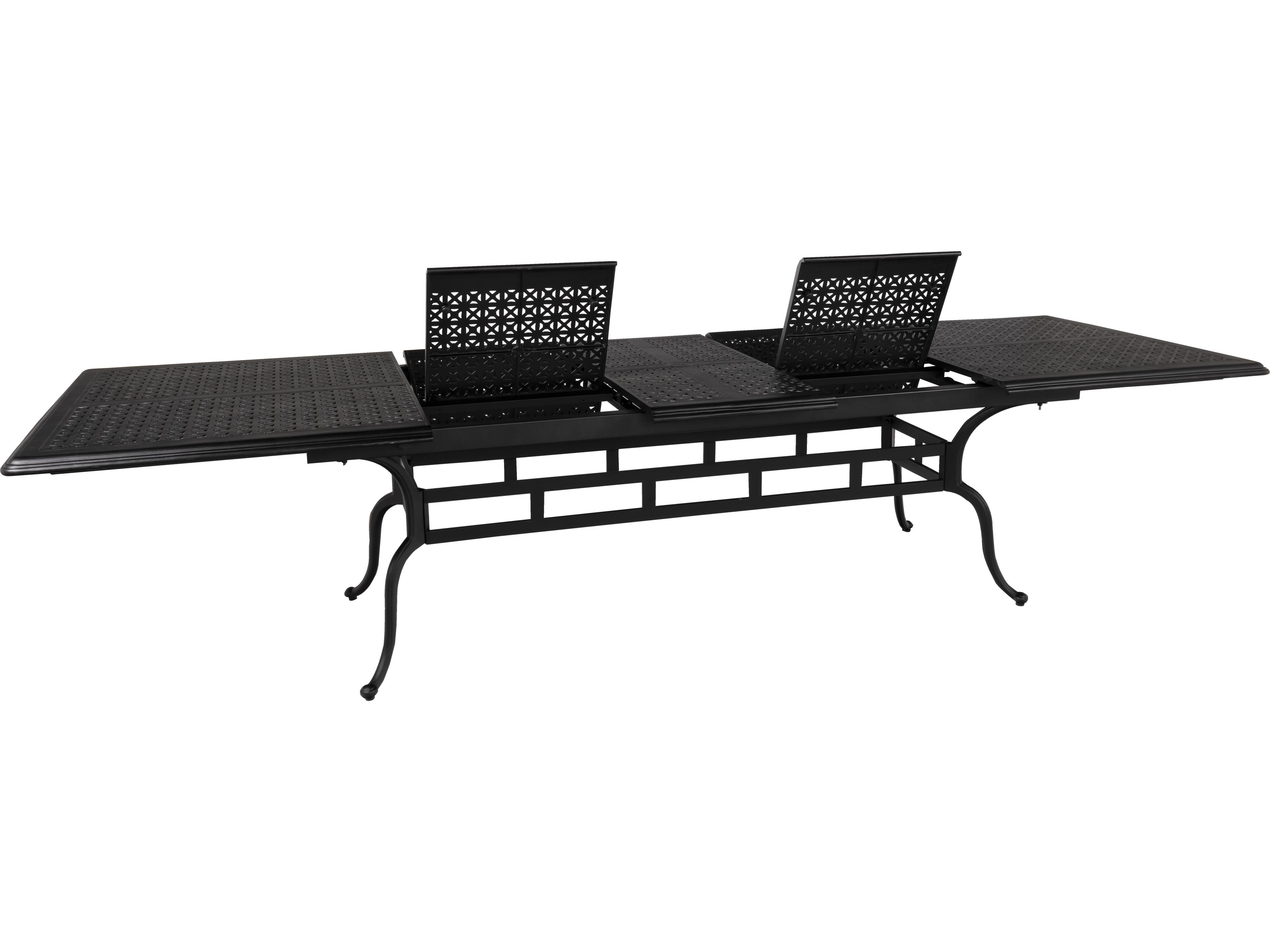 Woodard Aluminum Hampton Rectangular Extendable Patio Dining Table