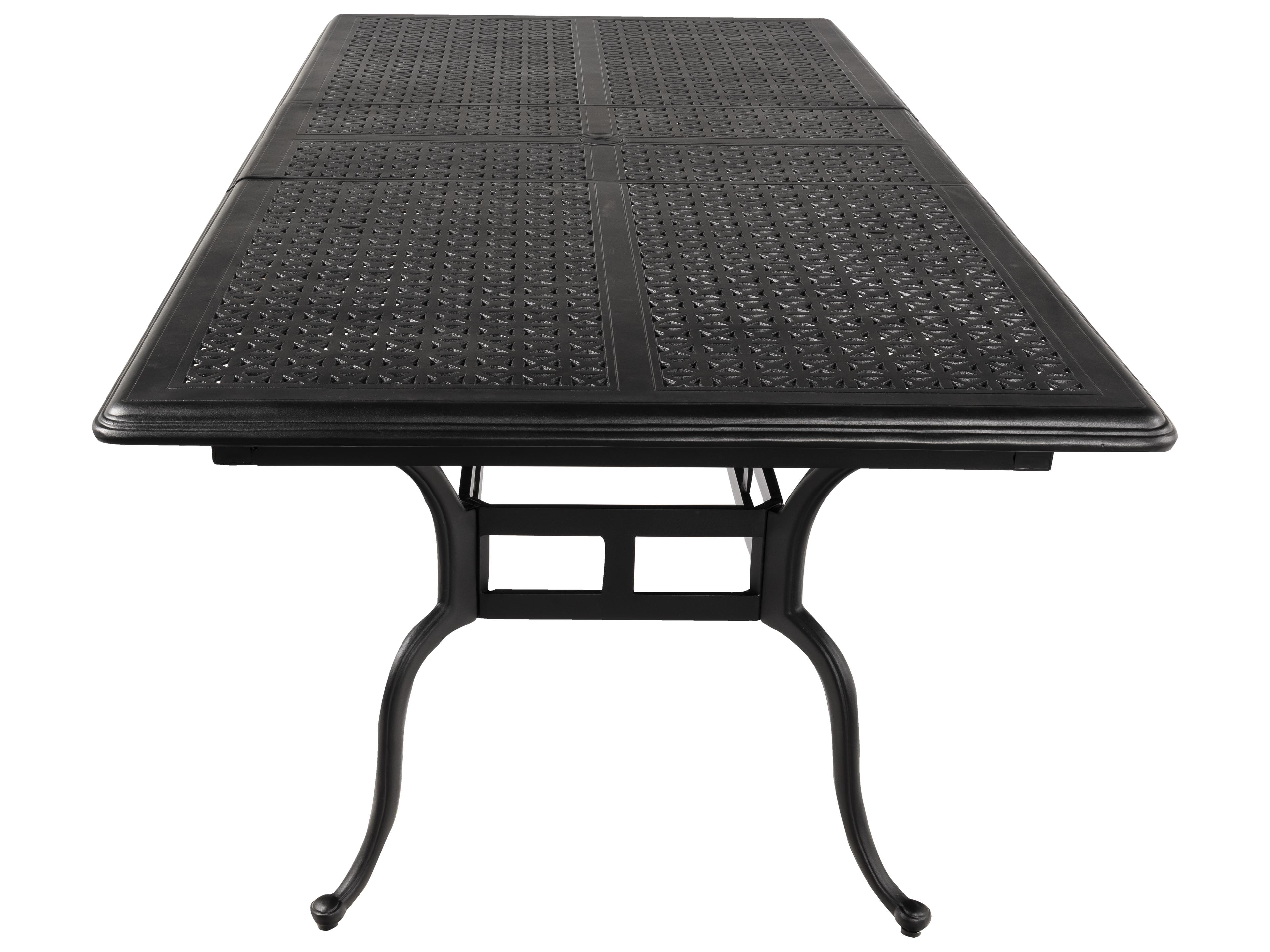 Woodard Aluminum Hampton Rectangular Extendable Patio Dining Table