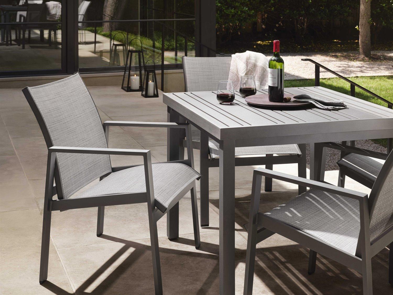 Woodard Hudson Sling Aluminum Outdoor Patio Dining Set