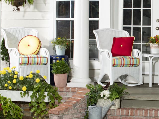 Woodard Heirloom Wicker Outdoor Lounge Set