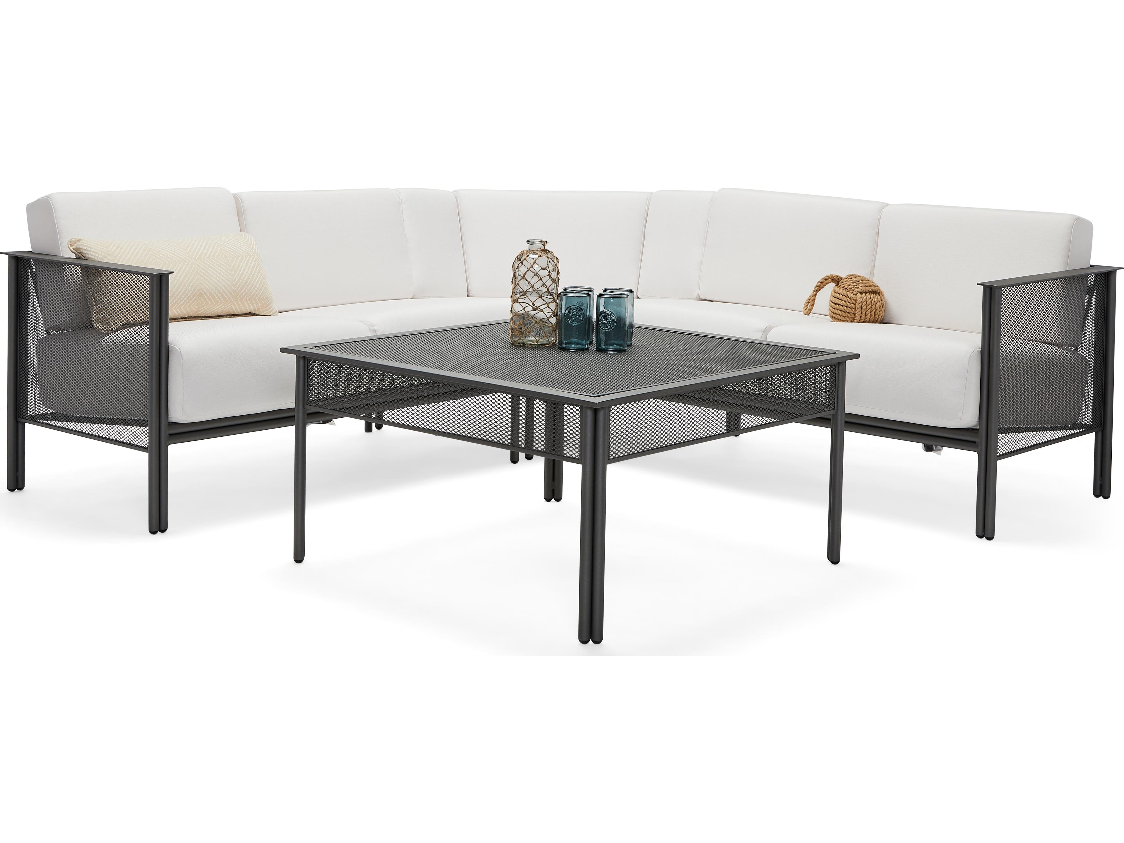 Woodard Jax Wrought Iron Cushion Lounge Set