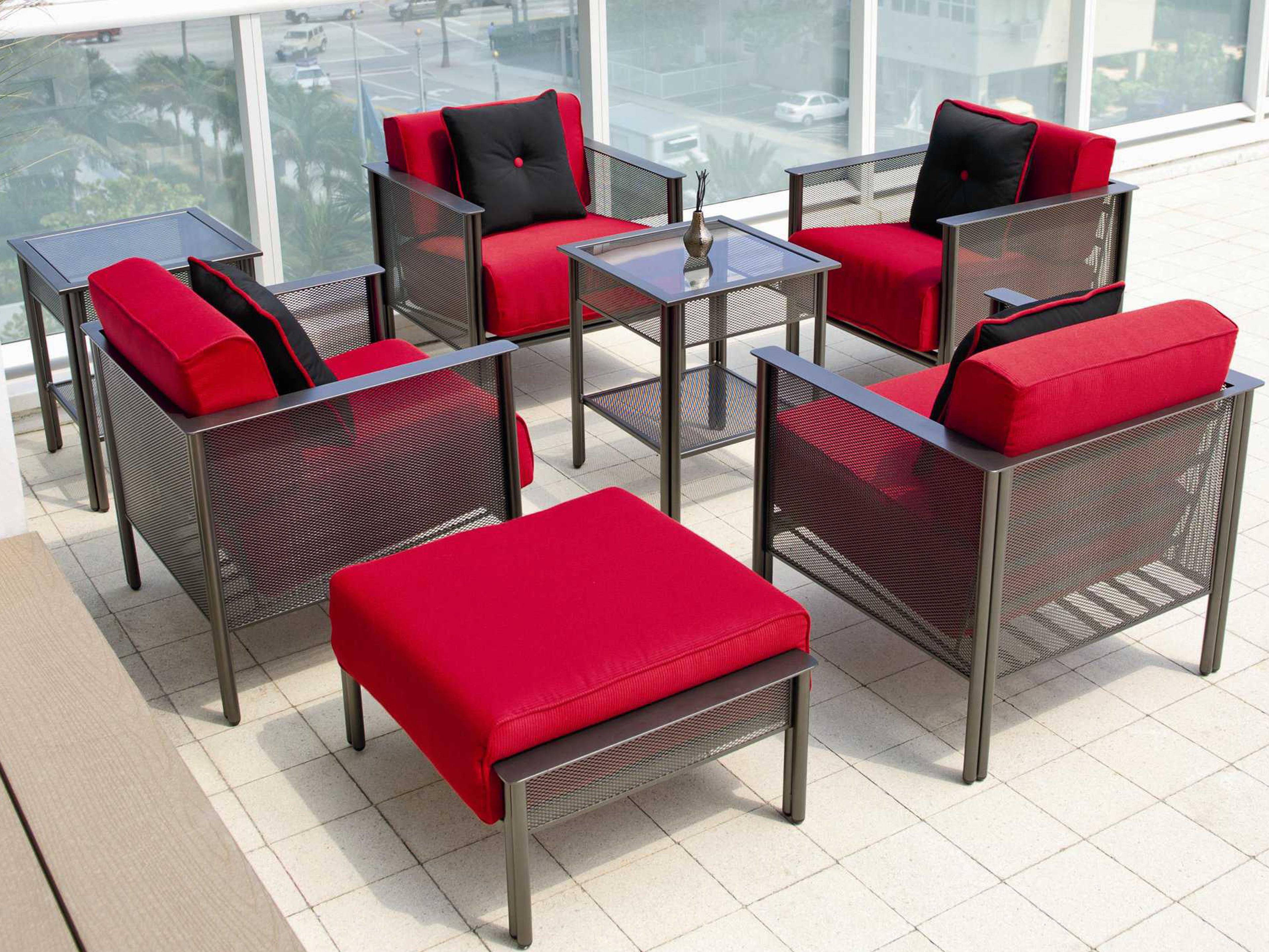 Woodard Jax Wrought Iron Outdoor Lounge Set