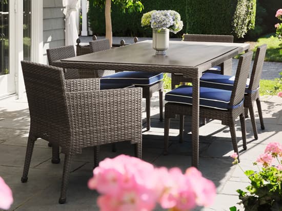 Woodard Alexa Hampton Lorenzo Wicker Outdoor Dining Set