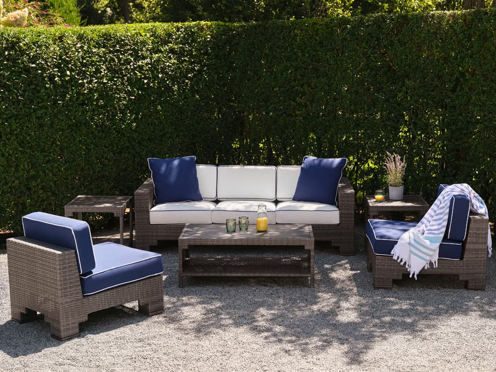 Woodard Alexa Hampton Lorenzo Wicker Outdoor Lounge Set