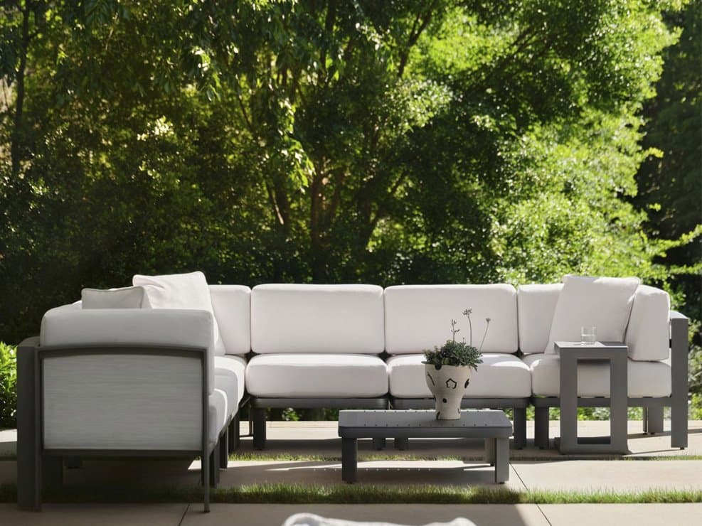 Woodard Metropolis Cushion Aluminum Sectional Outdoor Lounge Set