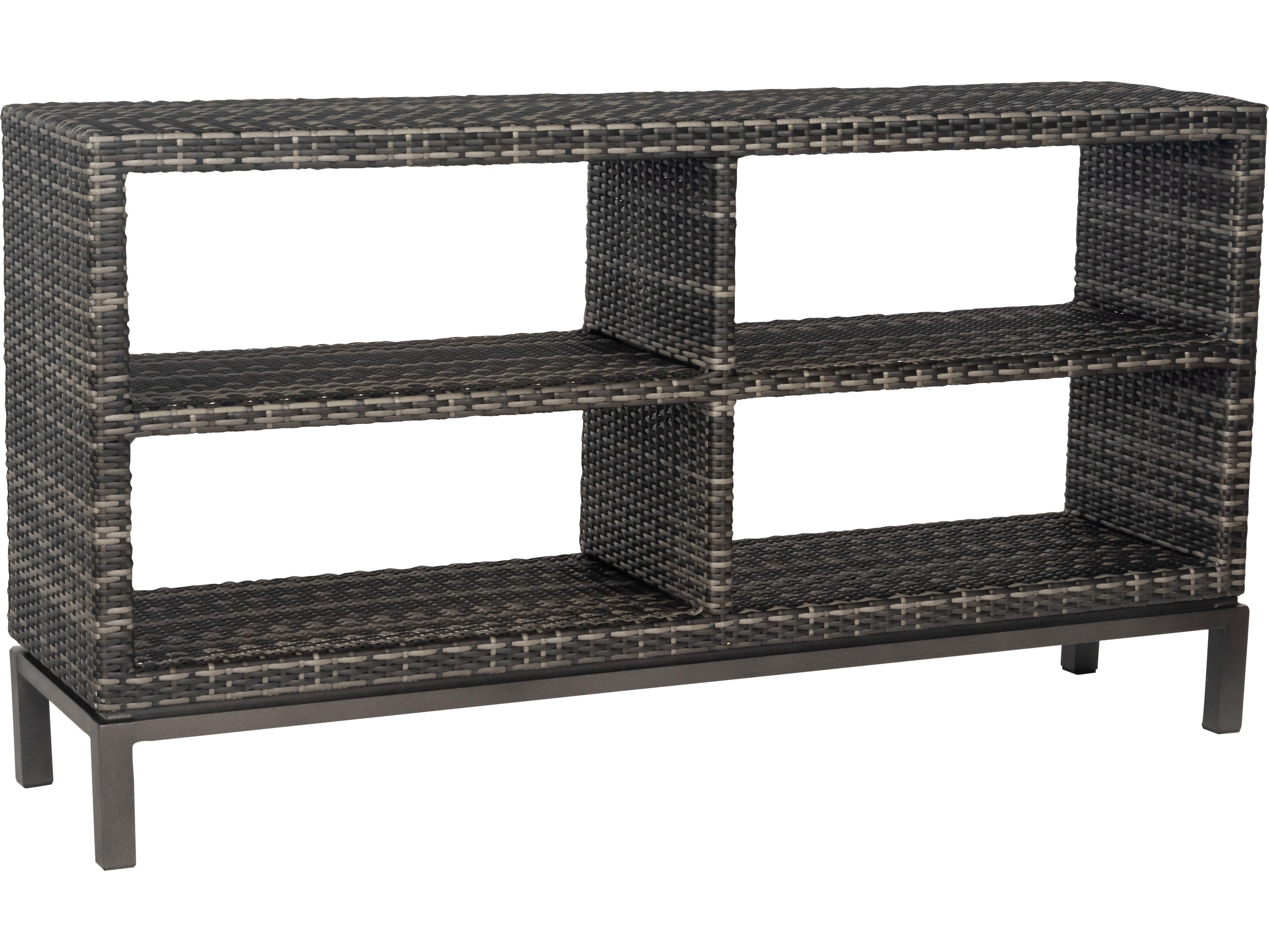 Woodard Geni Wicker Charcoal Gray Storage Unit