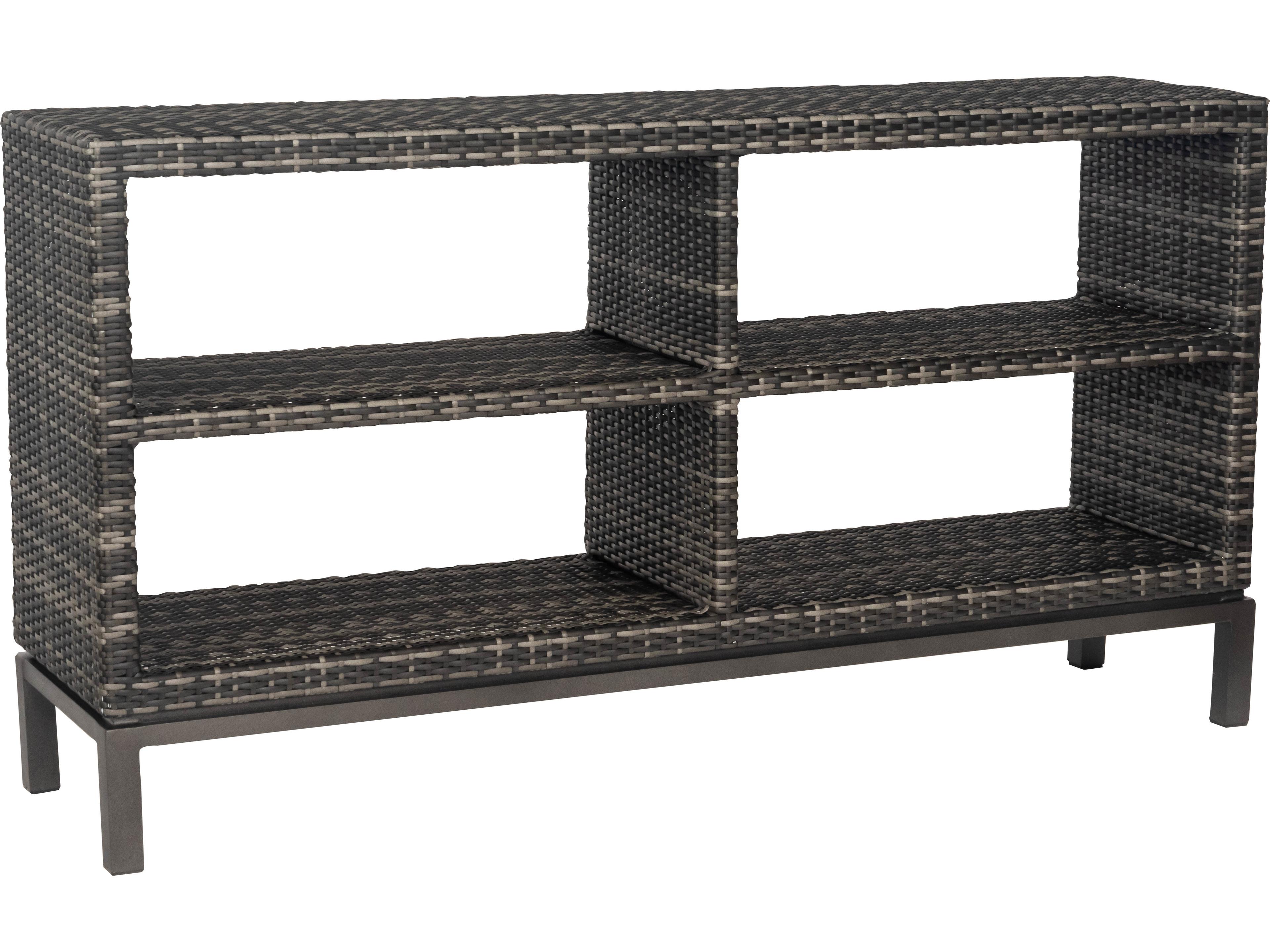 Woodard Geni Wicker Charcoal Gray Storage Unit