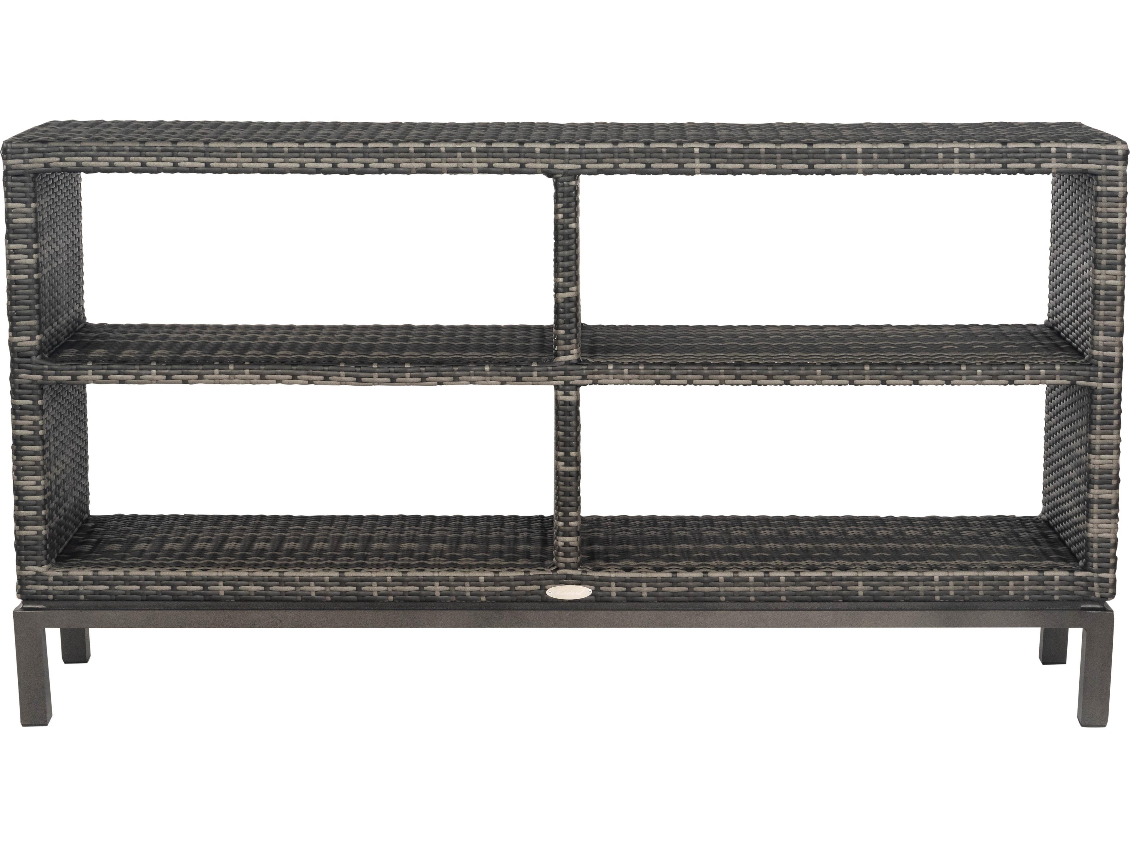 Woodard Geni Wicker Charcoal Gray Storage Unit