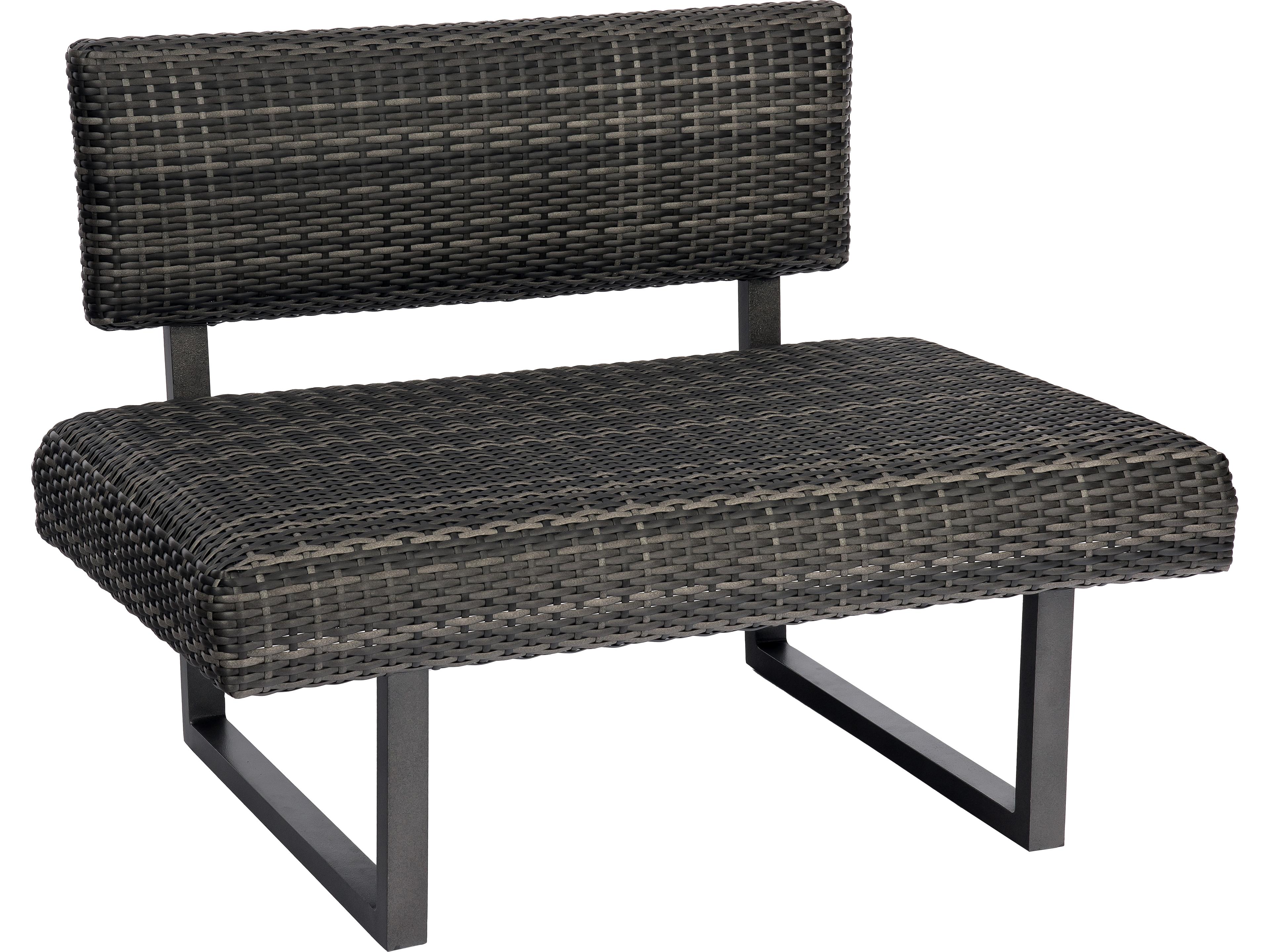 Woodard Harper Wicker Charcoal Gray Harper Patio Lounge Chair