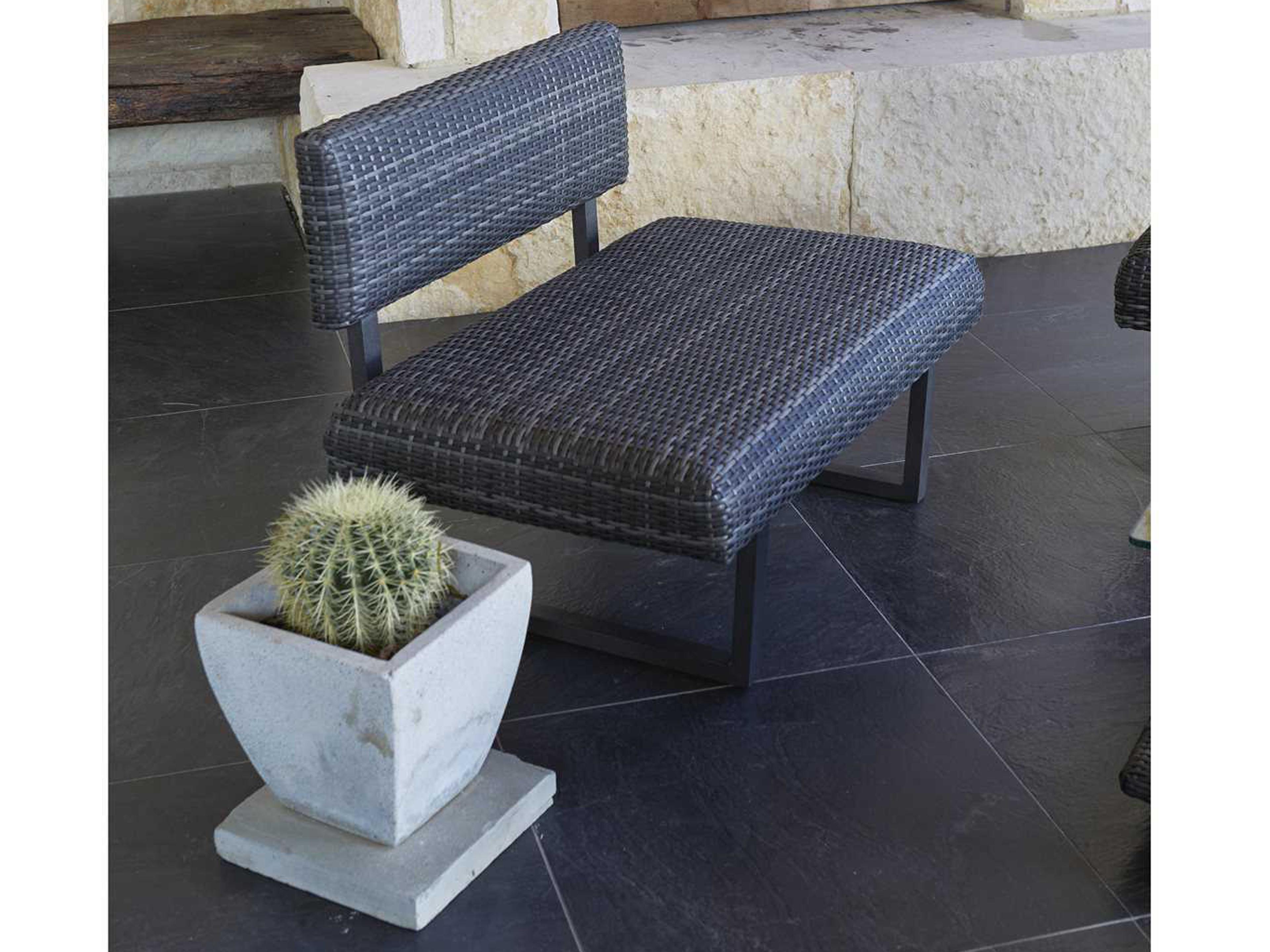 Woodard Harper Wicker Charcoal Gray Harper Patio Lounge Chair