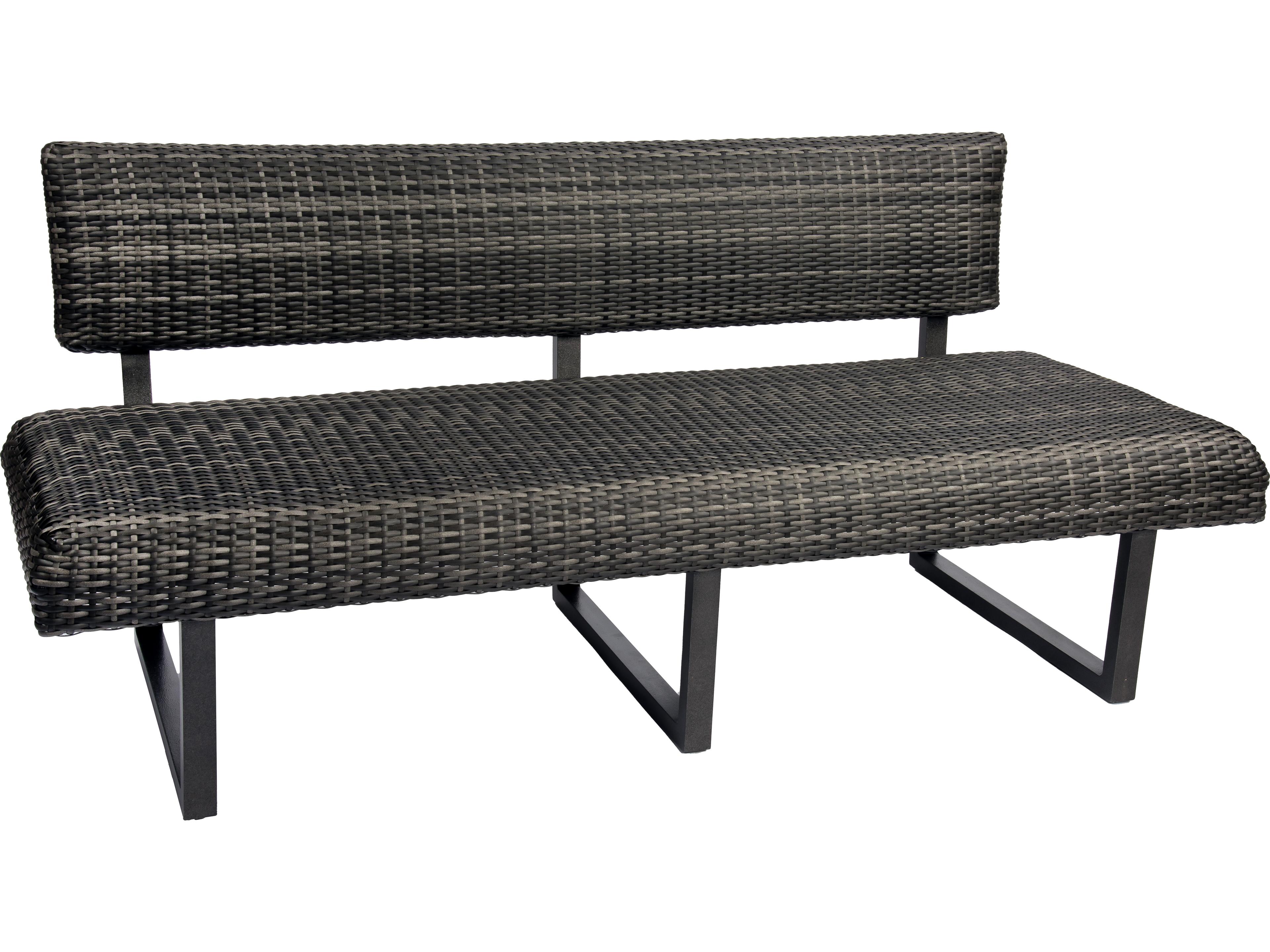 Woodard Harper Wicker Charcoal Gray Harper Patio Loveseat