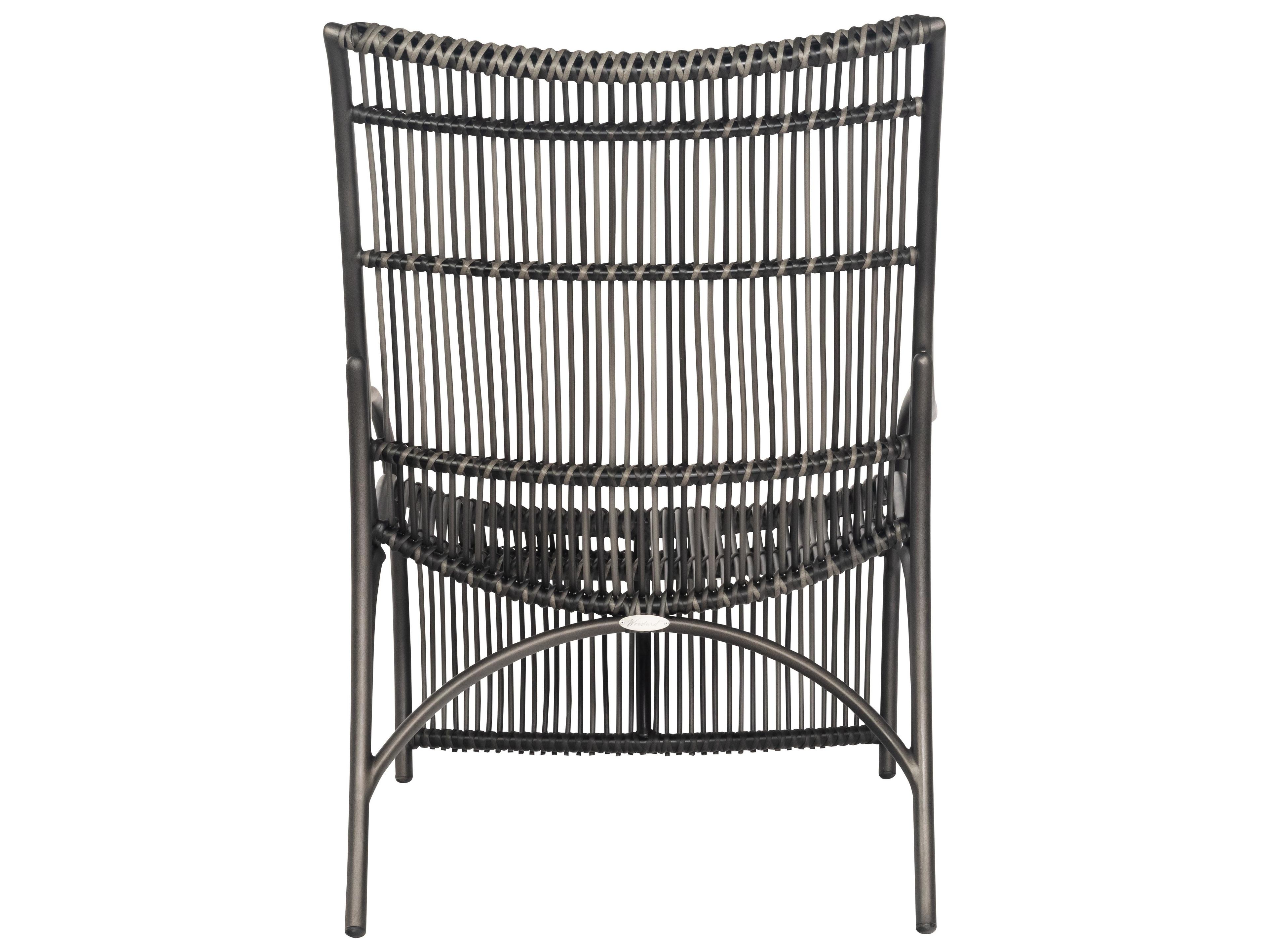 Woodard Cape Wicker Charcoal Gray Cape Large Outdoor Lounge Chair