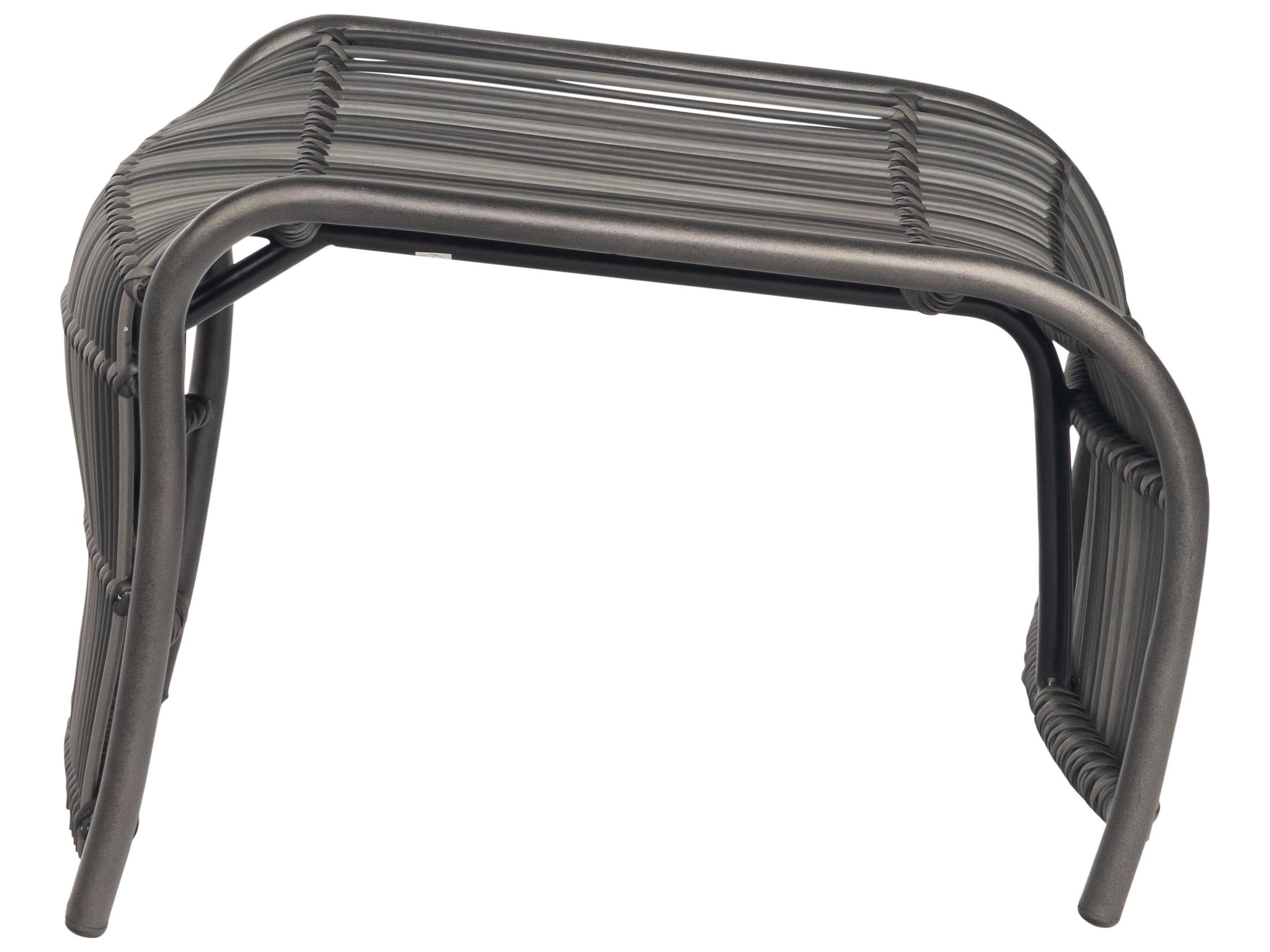 Woodard Cape Wicker Charcoal Gray Cape Outdoor Patio Ottoman