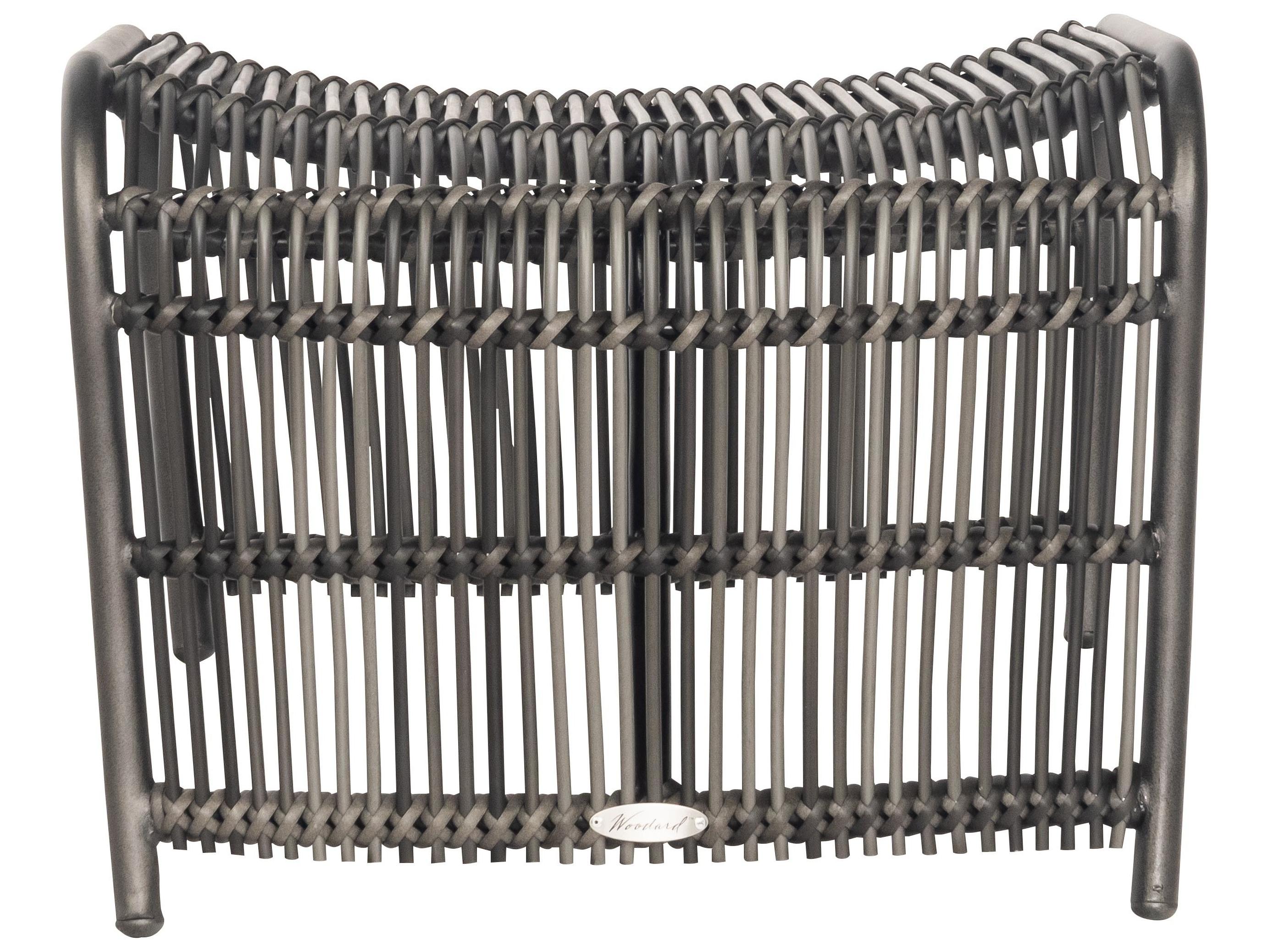 Woodard Cape Wicker Charcoal Gray Cape Outdoor Patio Ottoman