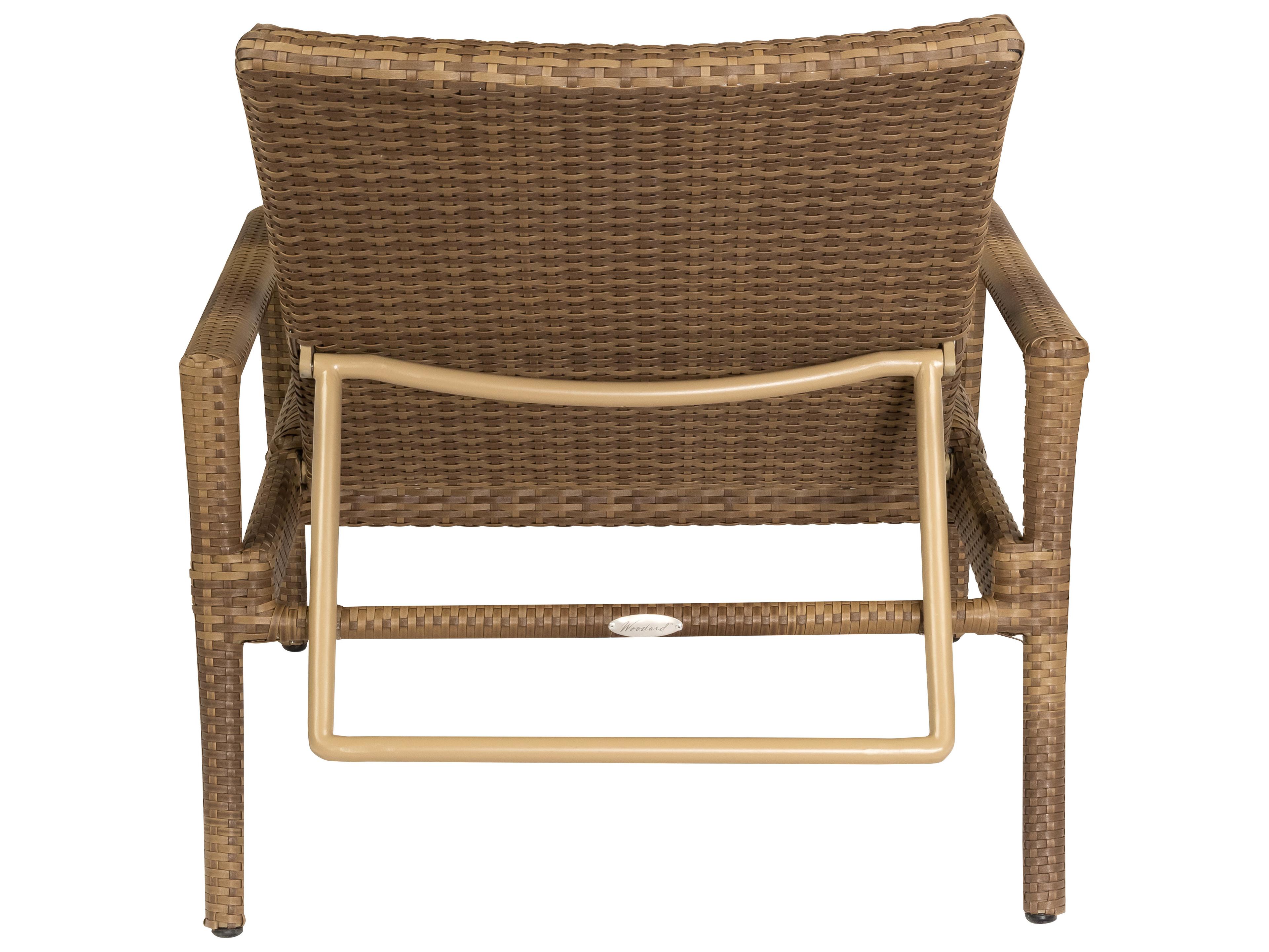 Woodard Whitecraft All Weather Wicker Padded Adjustable Patio Chaise Lounge