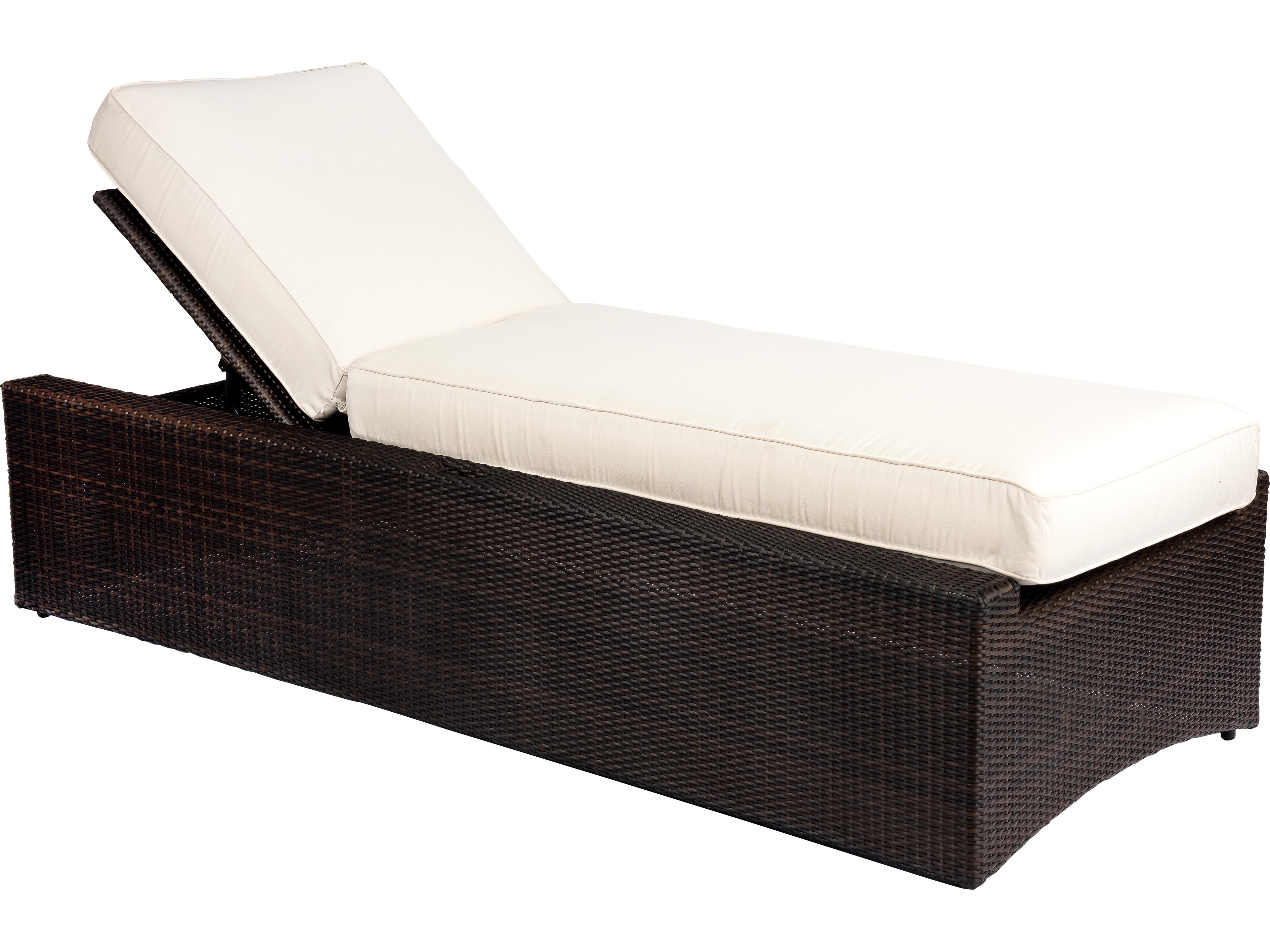 Woodard Whitecraft All Weather Wicker Serene Adjustable Outdoor Chaise Lounge