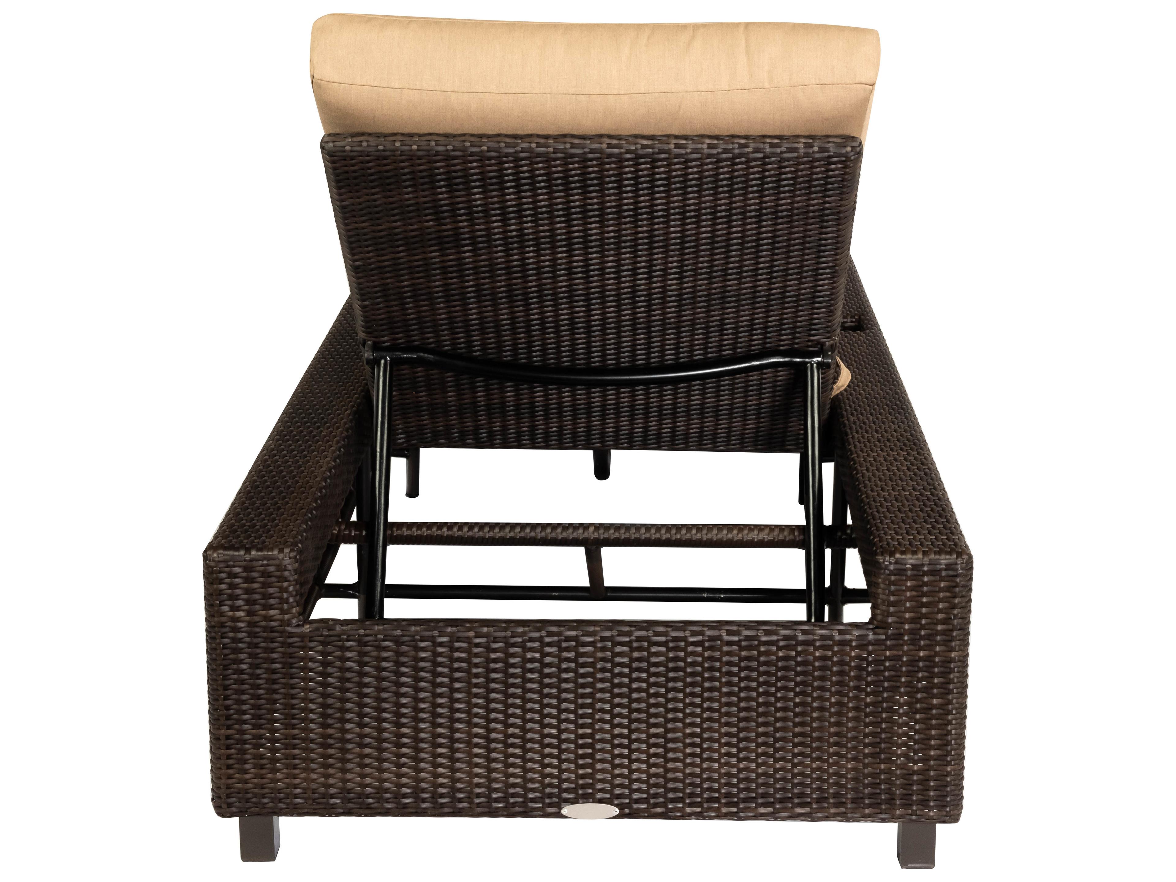 Woodard Whitecraft All Weather Wicker Serene Adjustable Outdoor Chaise Lounge