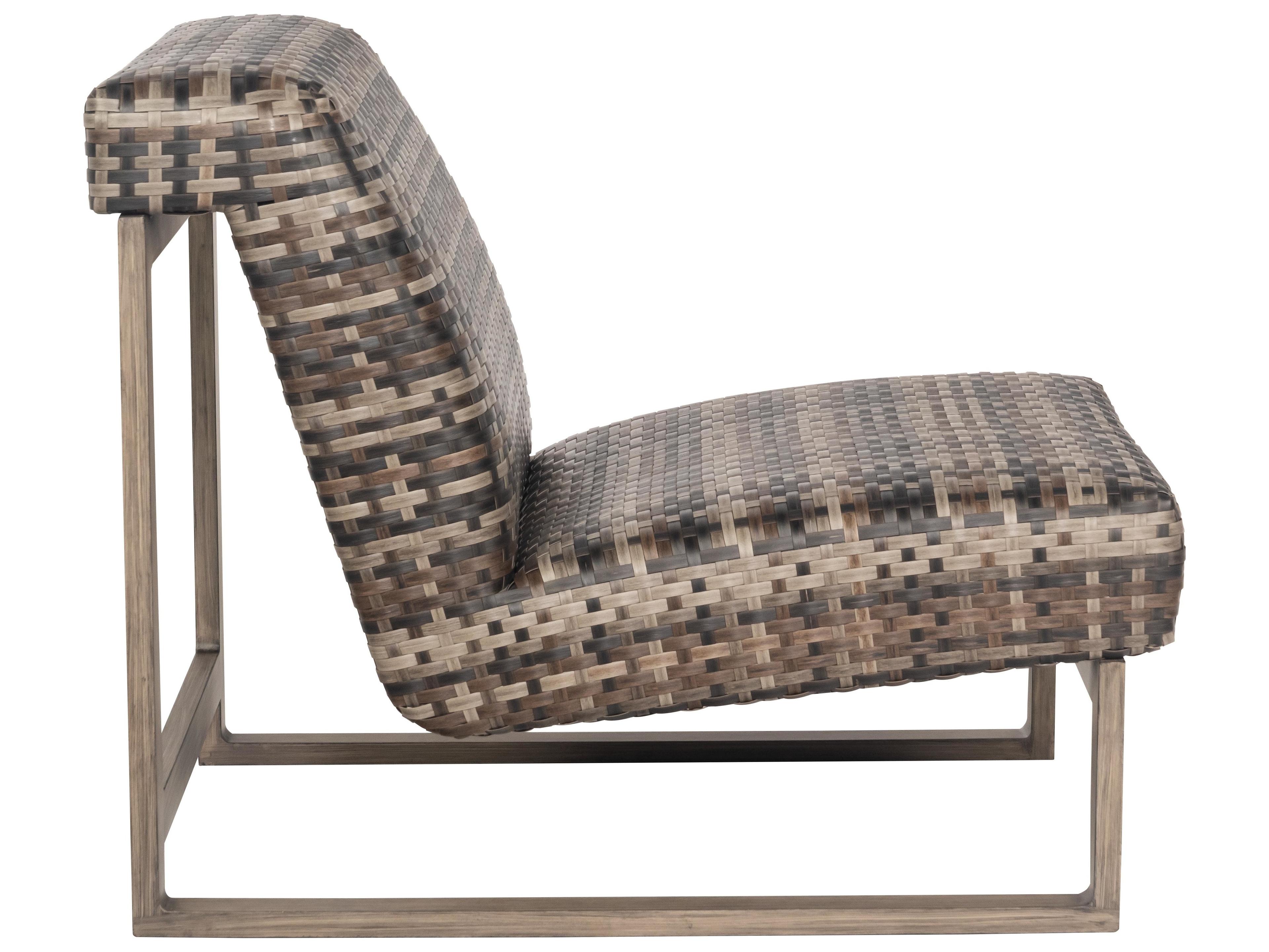 Woodard Reunion Wicker Calico Modular Outdoor Lounge Chair