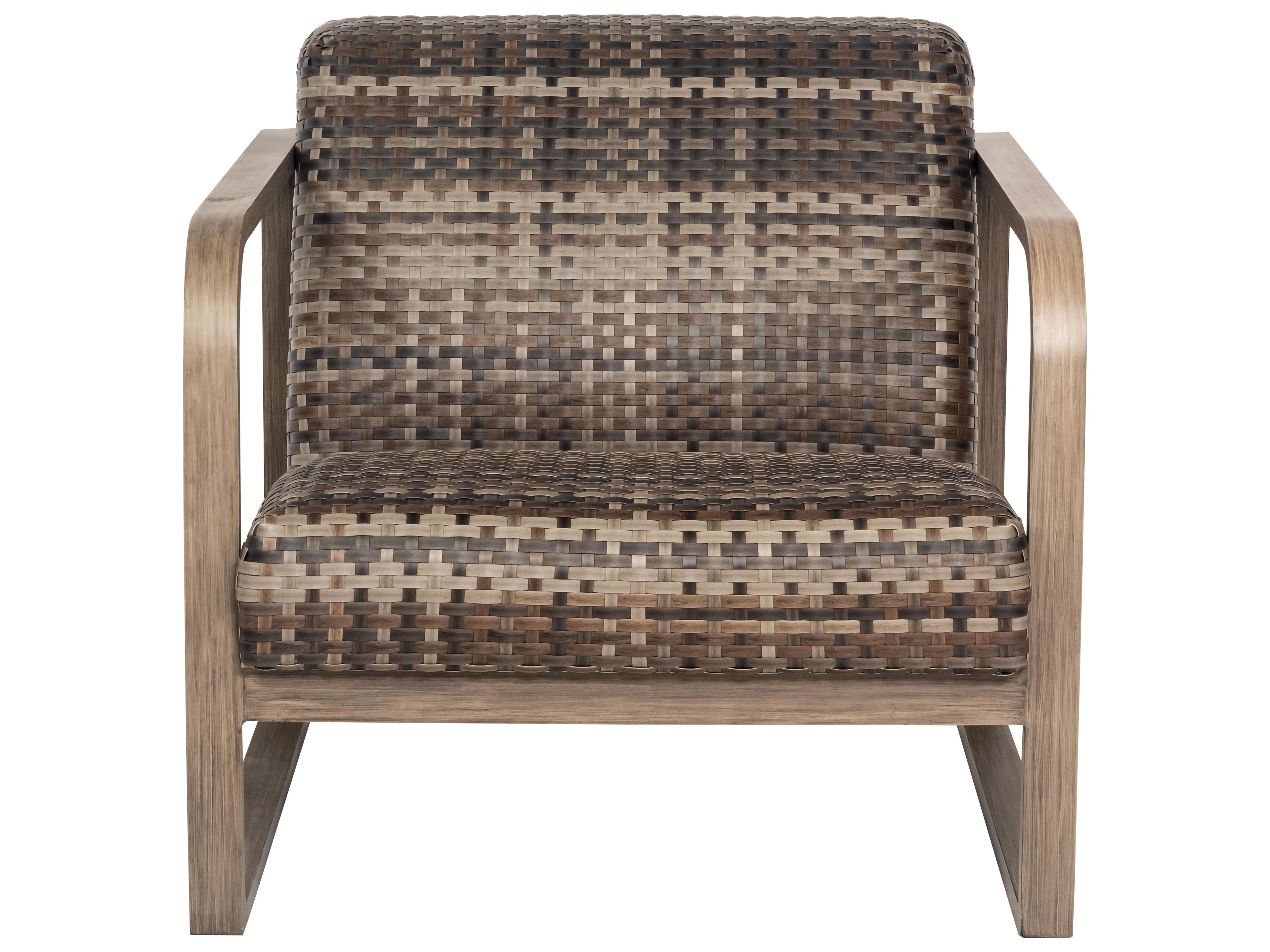 Woodard Reunion Wicker Calico Outdoor Patio Lounge Chair